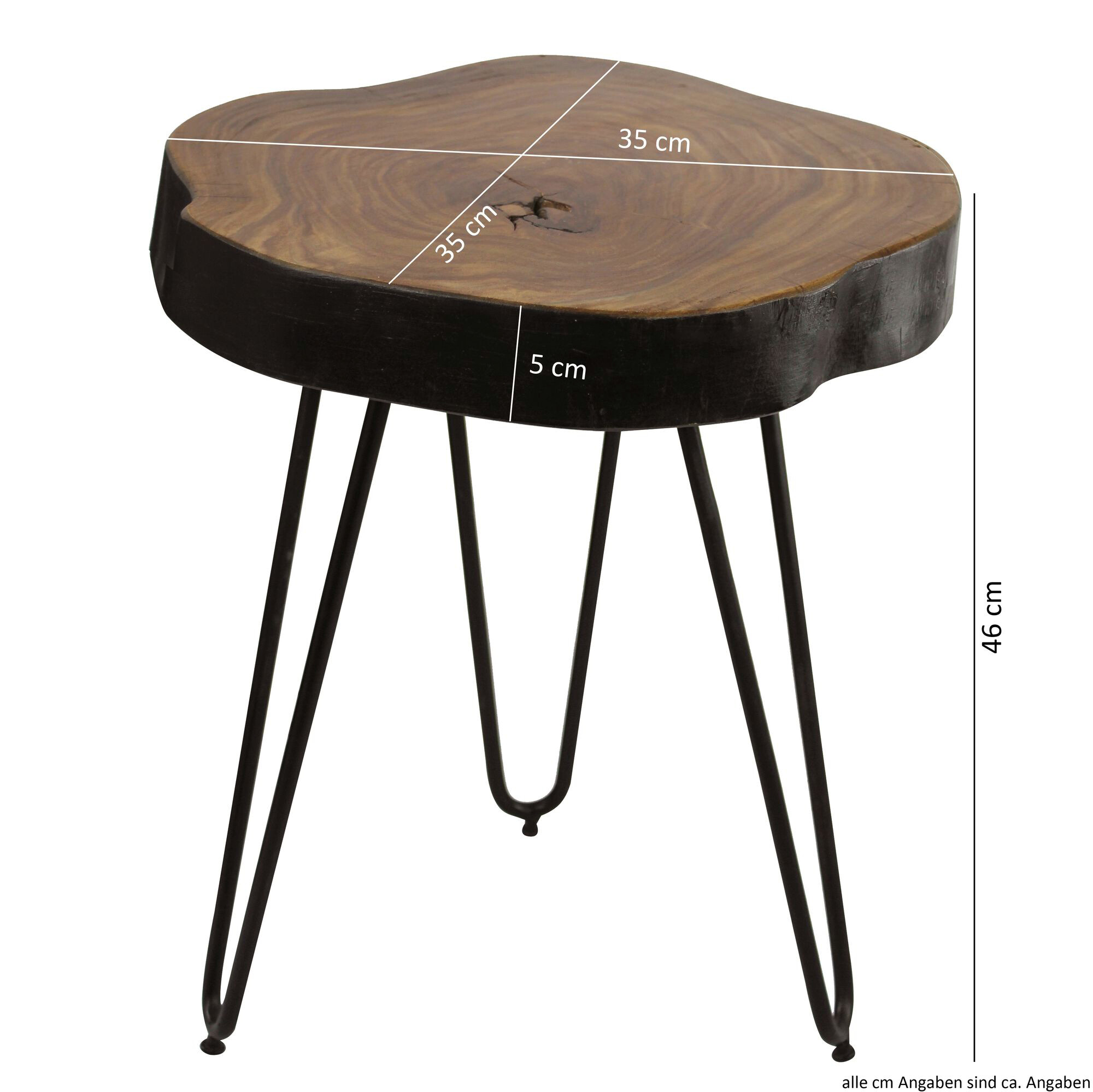 Beistelltisch rosenholz Holz B/H/T: ca. 35x46x35 cm