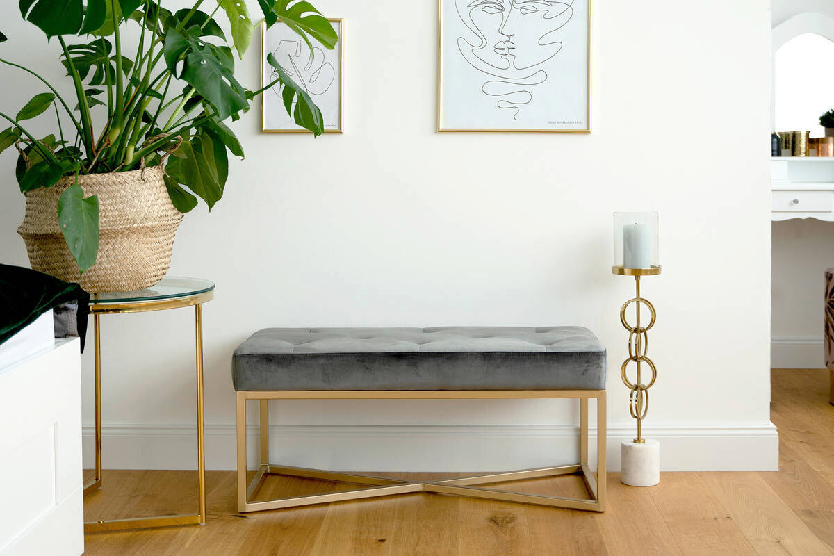 Sitzbank Cameron 100 grau B/H/T: ca. 90x40x40 cm