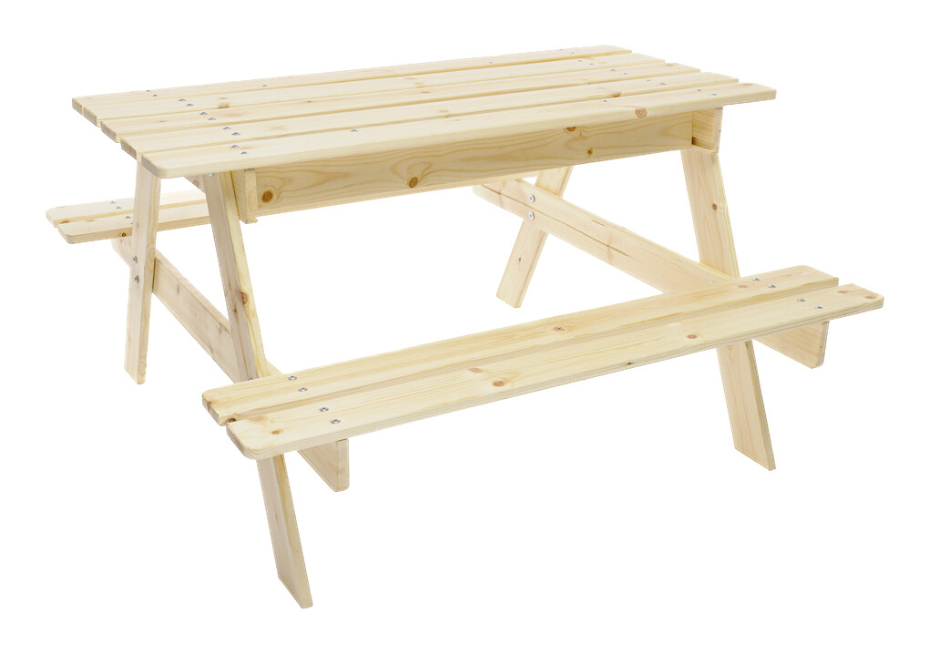Timbela Kindersitzgarnitur M010 natur Holz B/H/L: ca. 90x50x90 cm