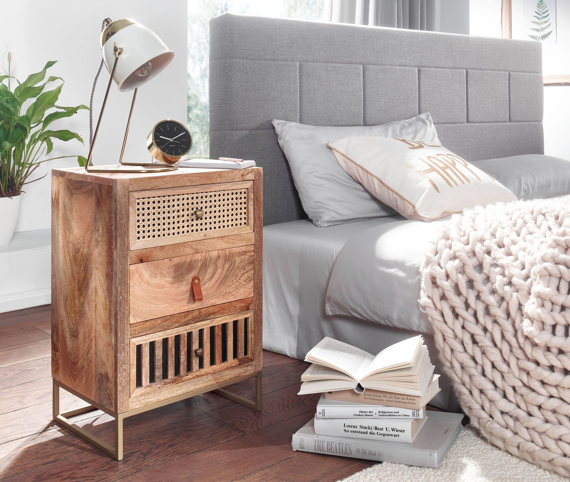 Nachtkonsole braun B/H/T: ca. 40x60x30 cm