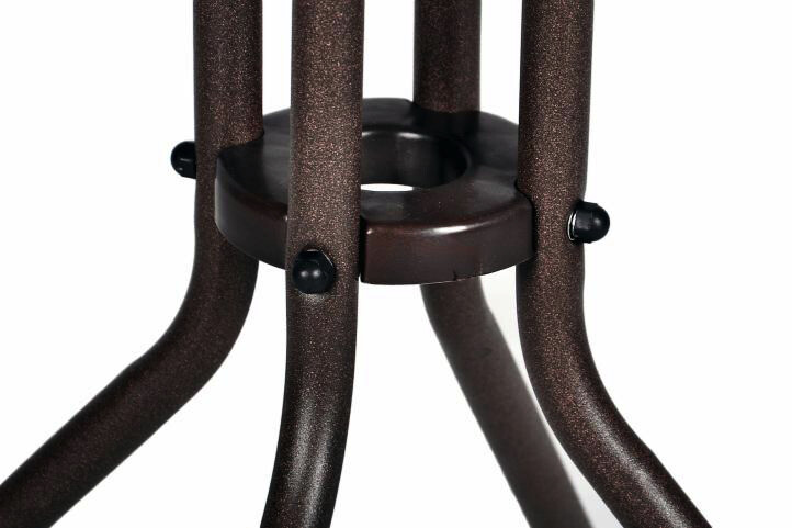 VCM Bistrotisch dunkelbraun Stahl H/D: ca. 72x60 cm