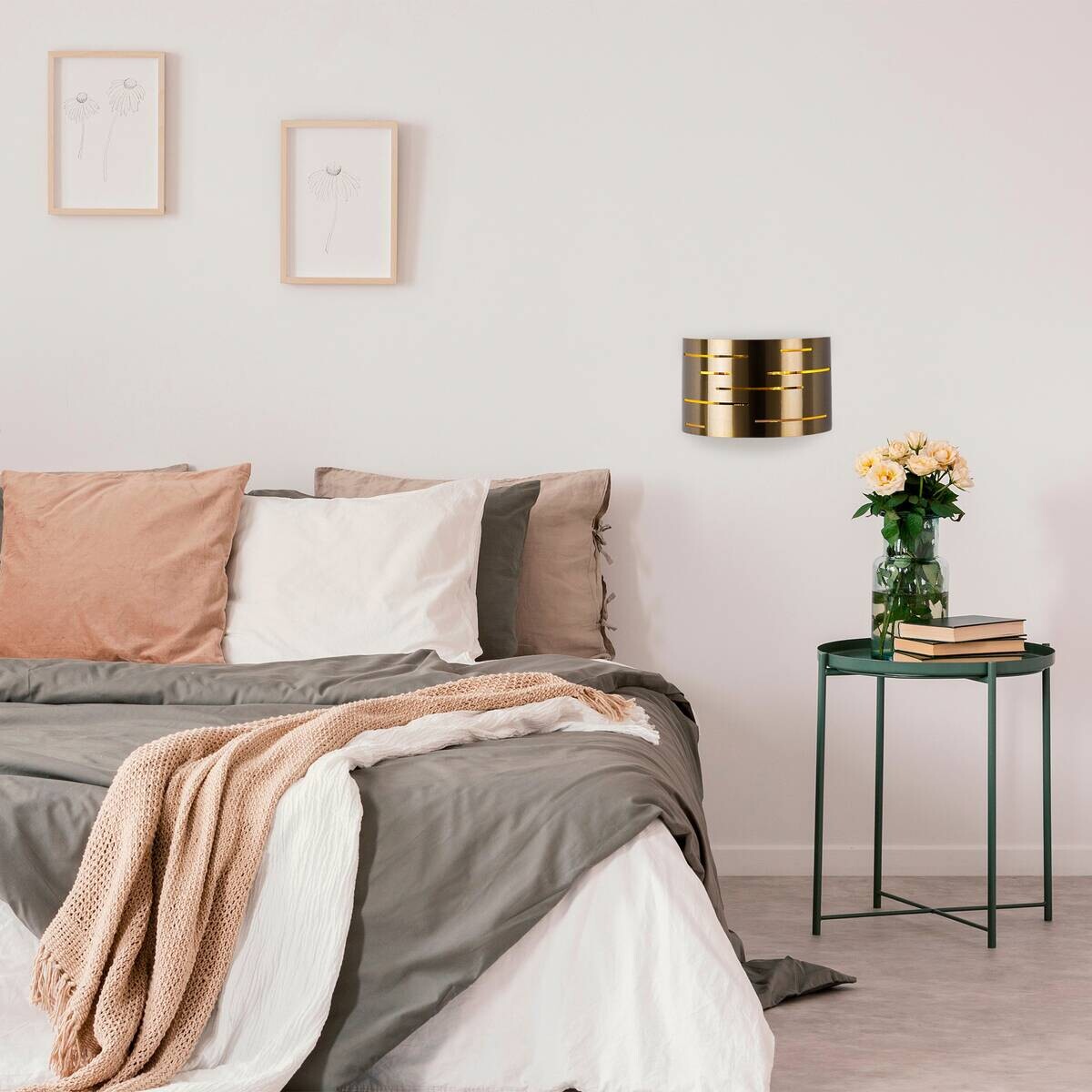 Opviq Wandleuchte Exquisite bronze Metall B/H/T/L: ca. 10x22x10x30 cm E27 1 Brennstellen