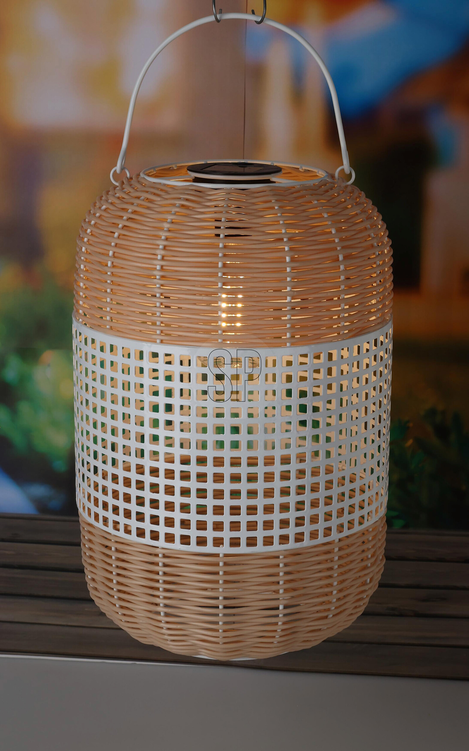 Solarlaterne schwarz Metall B/H/L: ca. 24x24x38 cm