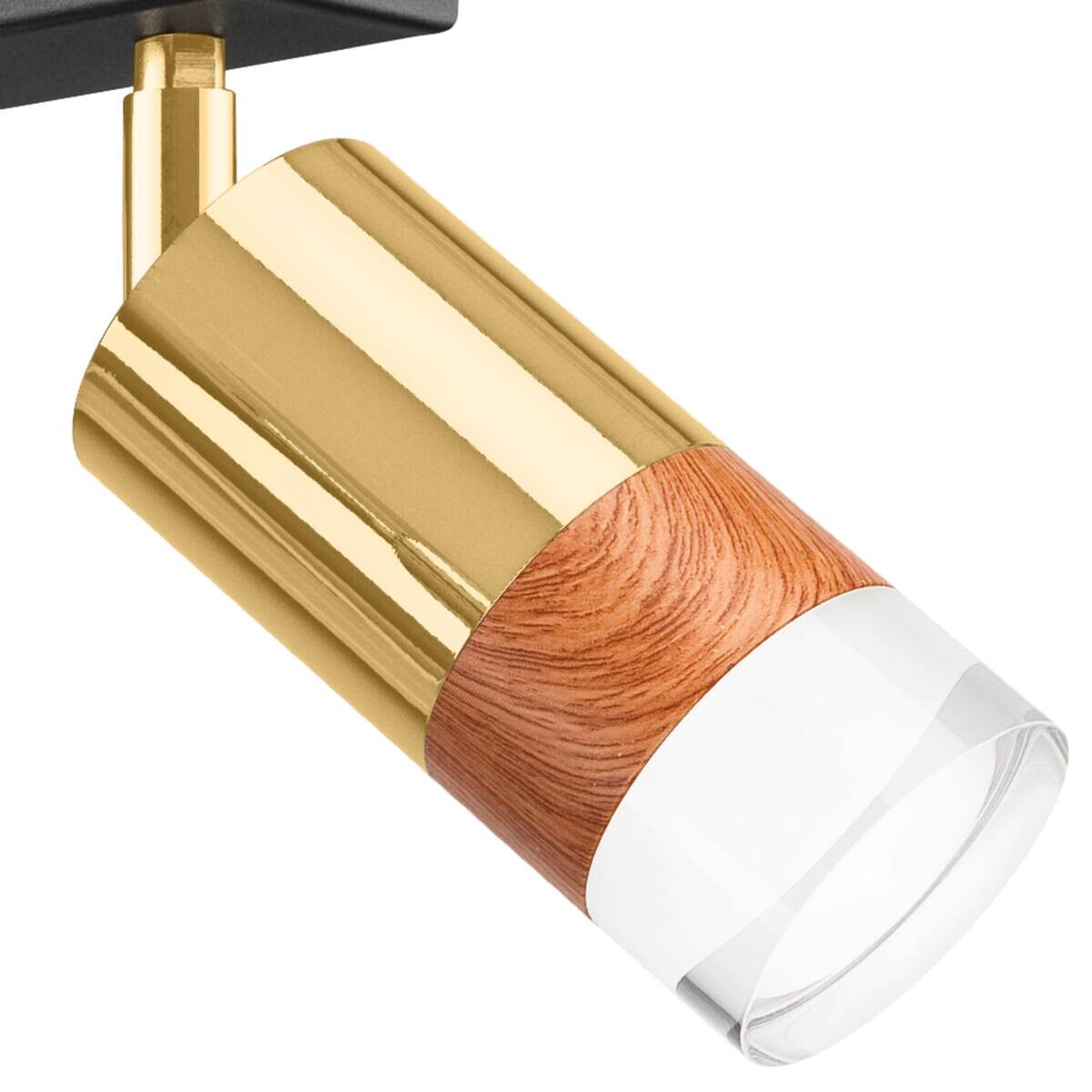 Lamkur Deckenleuchte gold Glas Stahl B/H/L: ca. 8x19x81 cm 4 Brennstellen