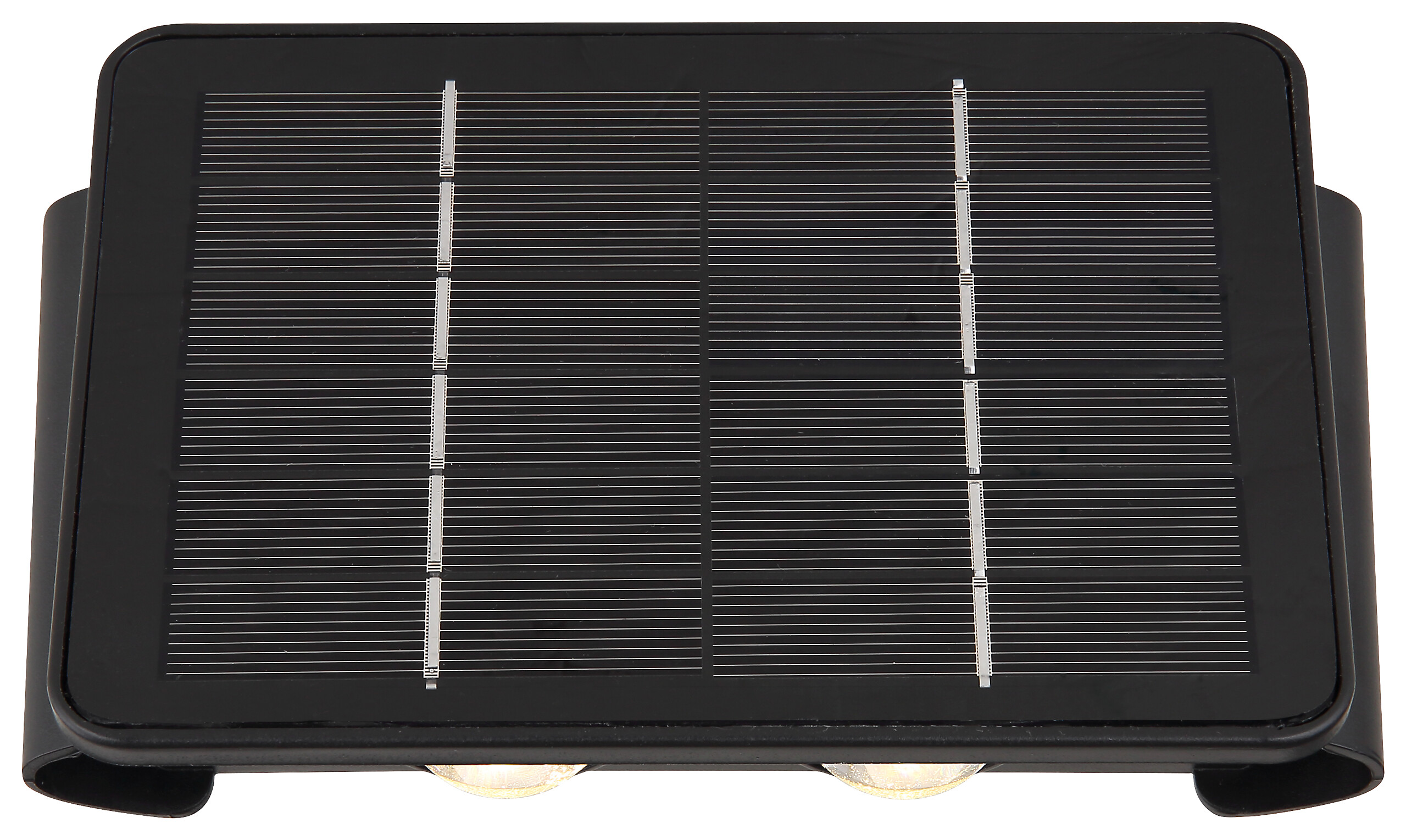 Solarleuchte klar schwarz Kunststoff H/D: ca. 10,8x15,34 cm