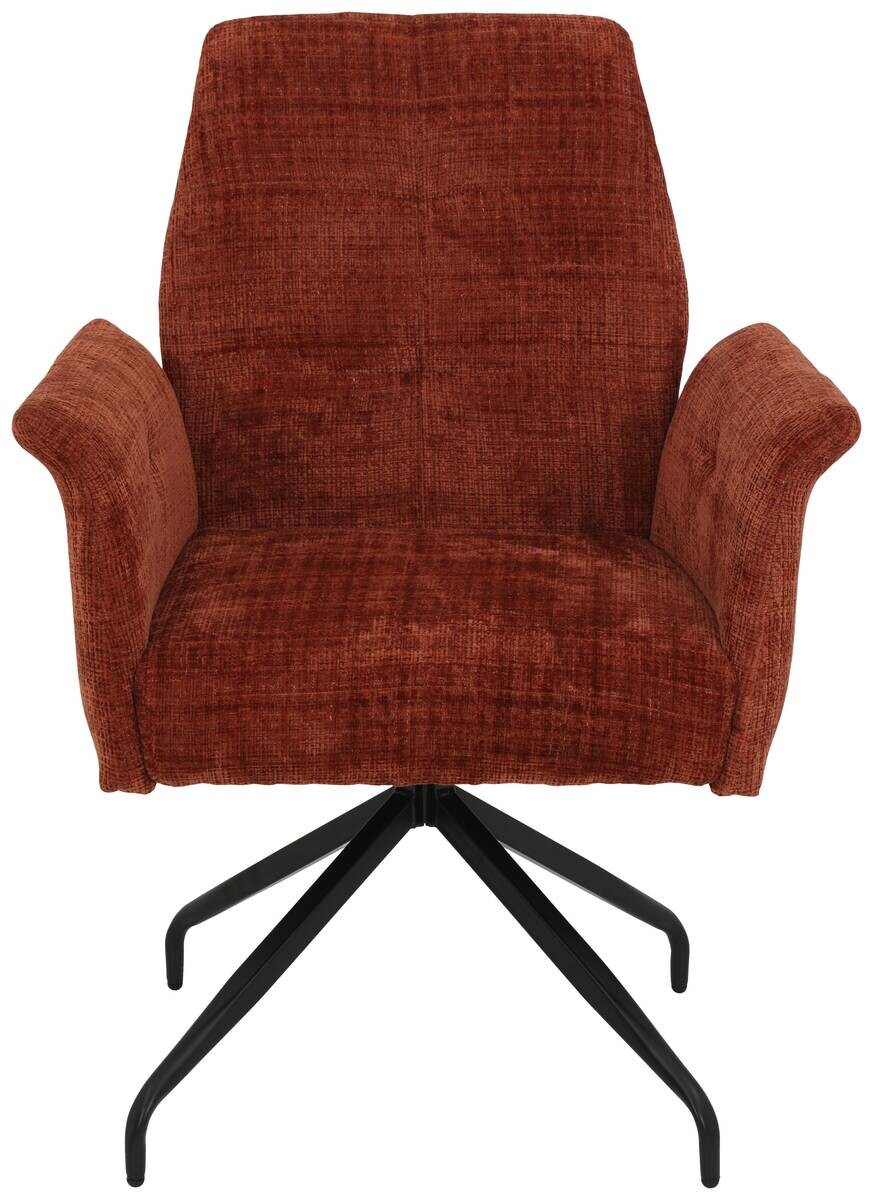 Armlehnstuhl Viktoria Copper schwarz Webstoff Microfaser B/H/T: ca. 71x93x68 cm