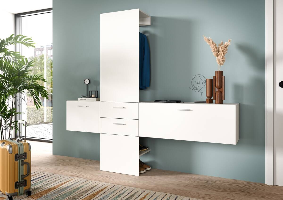 Garderobe VAGA weiß B/H/T: ca. 208x190x36 cm