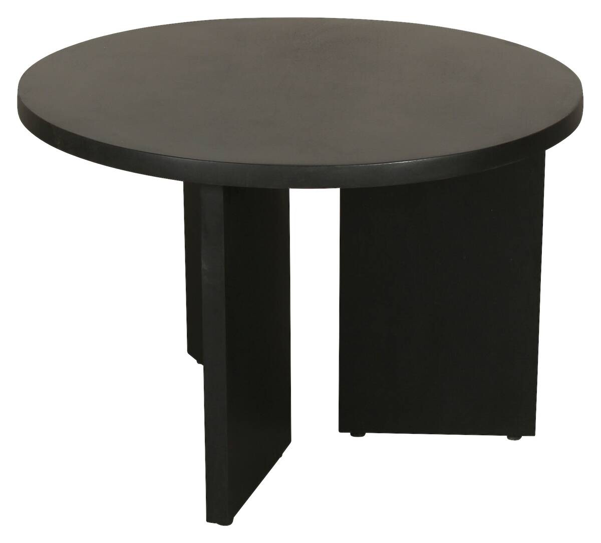 Beistelltisch ROUND schwarz lackiert Akazie H/D: ca. 41x60 cm