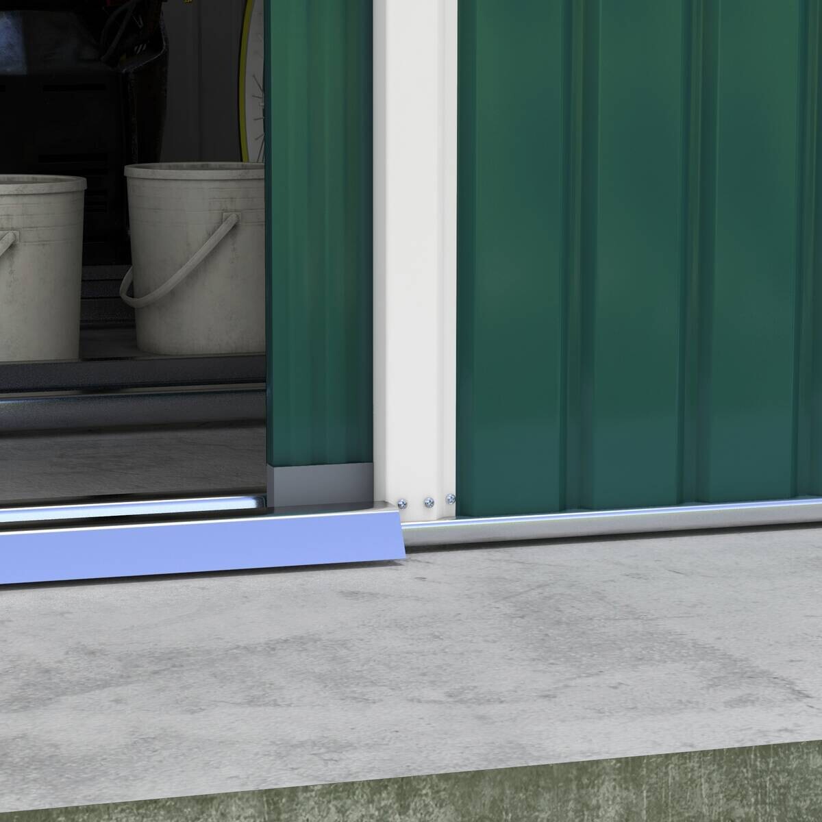 Outsunny Gerätehaus dunkelgrün B/H/L: ca. 386x200x340 cm