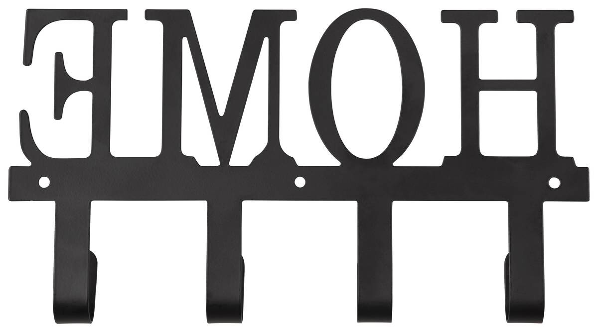 Garderobenleiste Nicole schwarz Metall B/H/T: ca. 25x13x5 cm