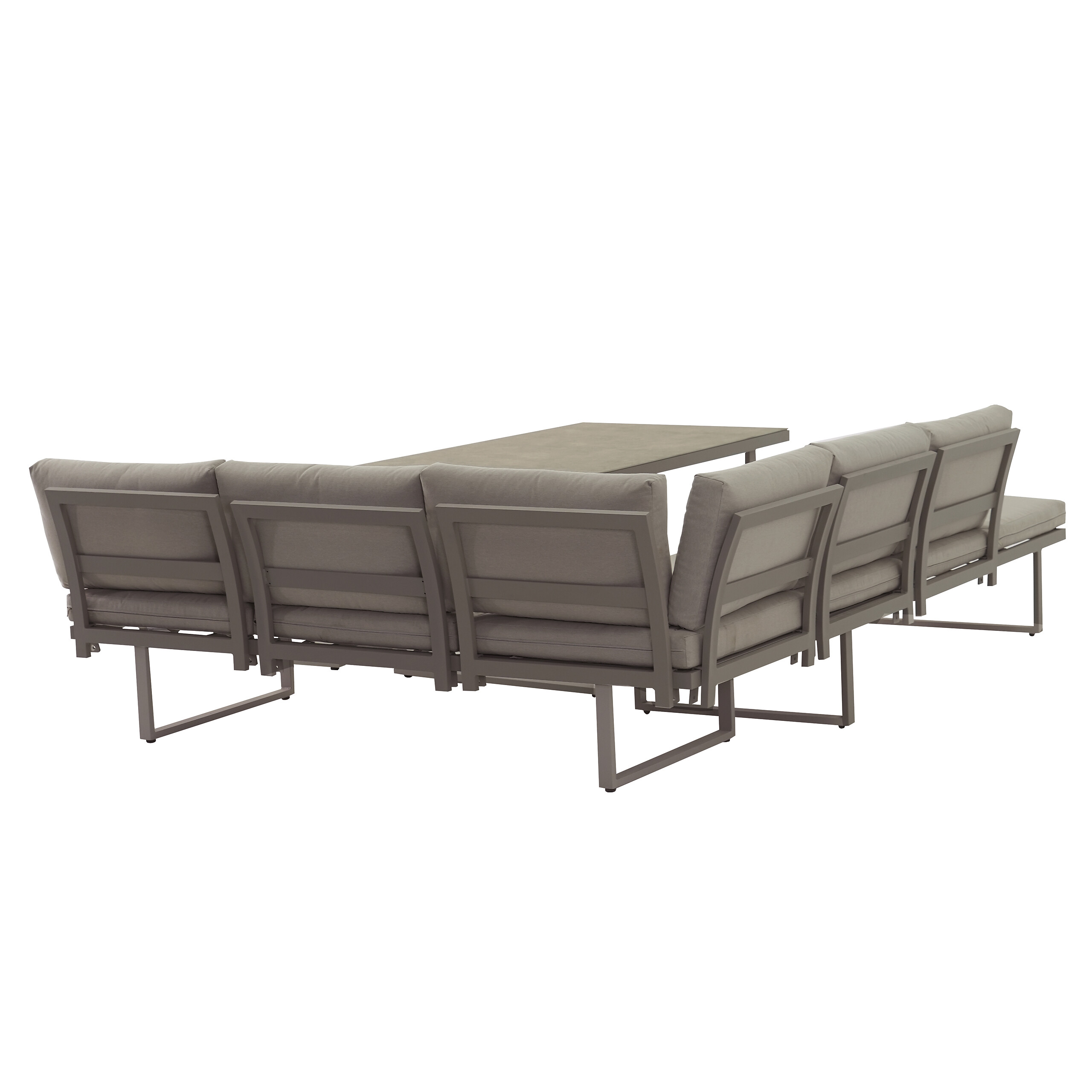 POCOline Gartensitzgruppe Tulum grau Glas