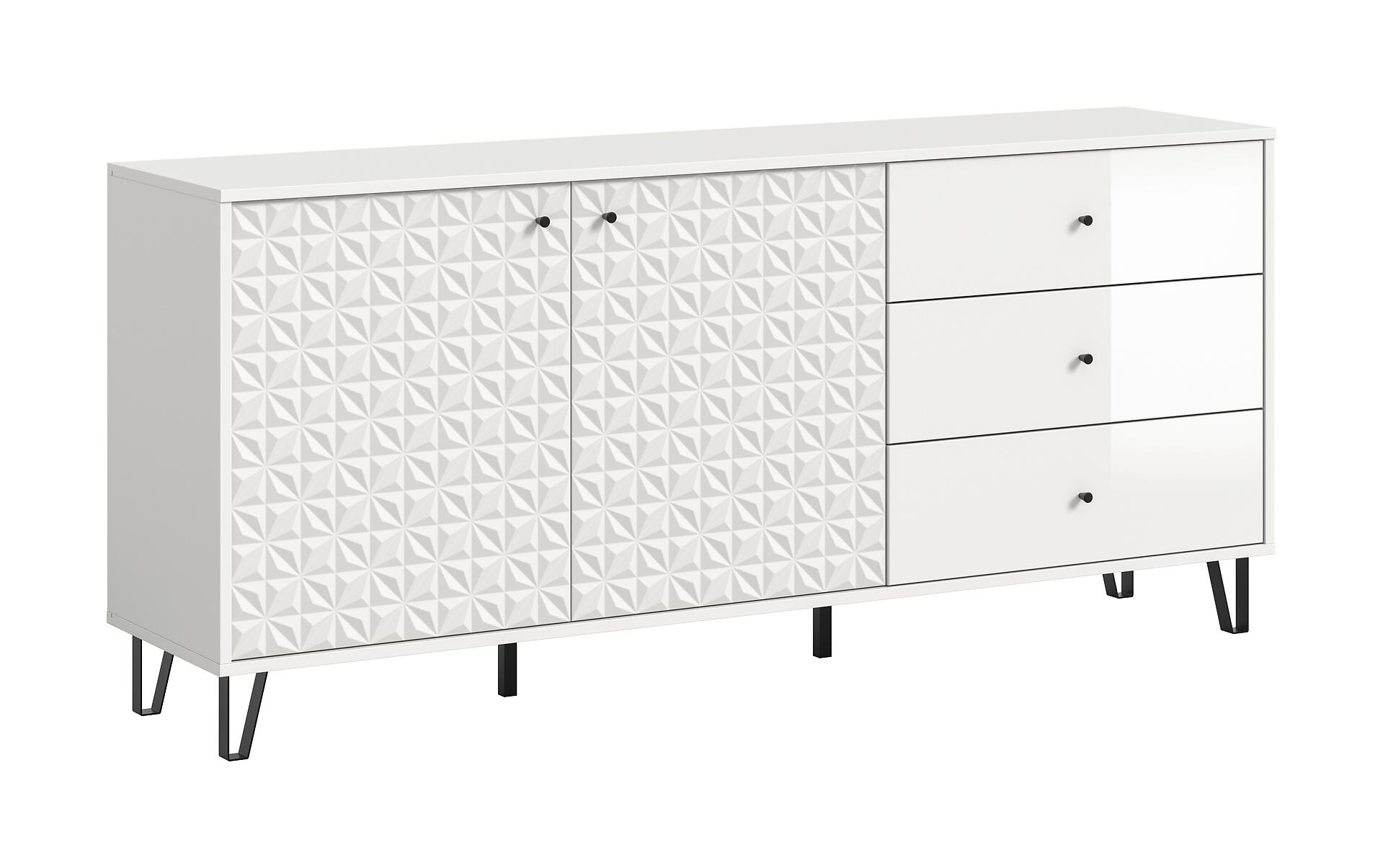 Sideboard PRISMA weiß weiß Hochglanz B/H/T: ca. 170x76x40 cm Sideboard PRISMA weiß weiß Hochglanz B/H/T: ca. 170x76x40 cm