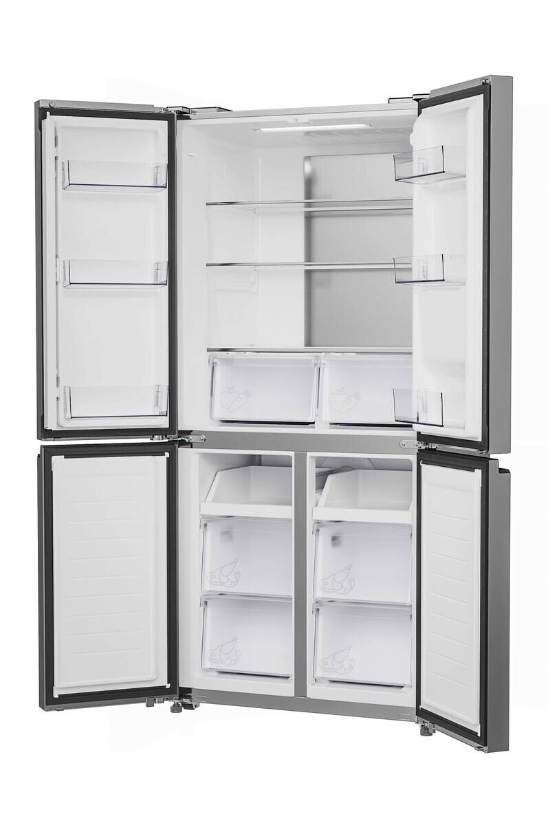 Hoover Multi-Door Kühl-/Gefrierkombination HHCR3818ENPL Edelstahloptik B/H/T: ca. 83,3x181,5x65 cm