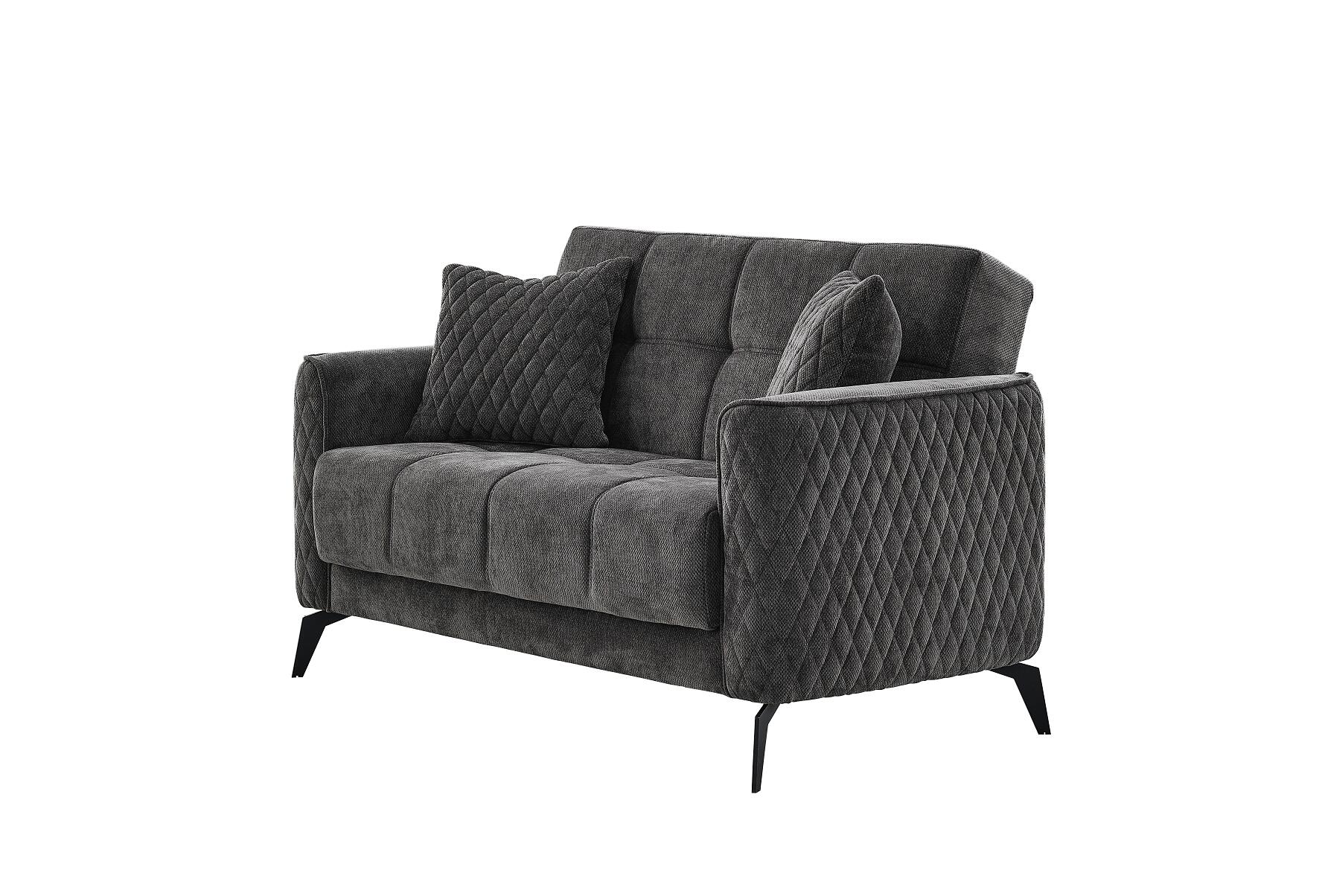 Sofa 3-2-1 Lendor grau Webstoff