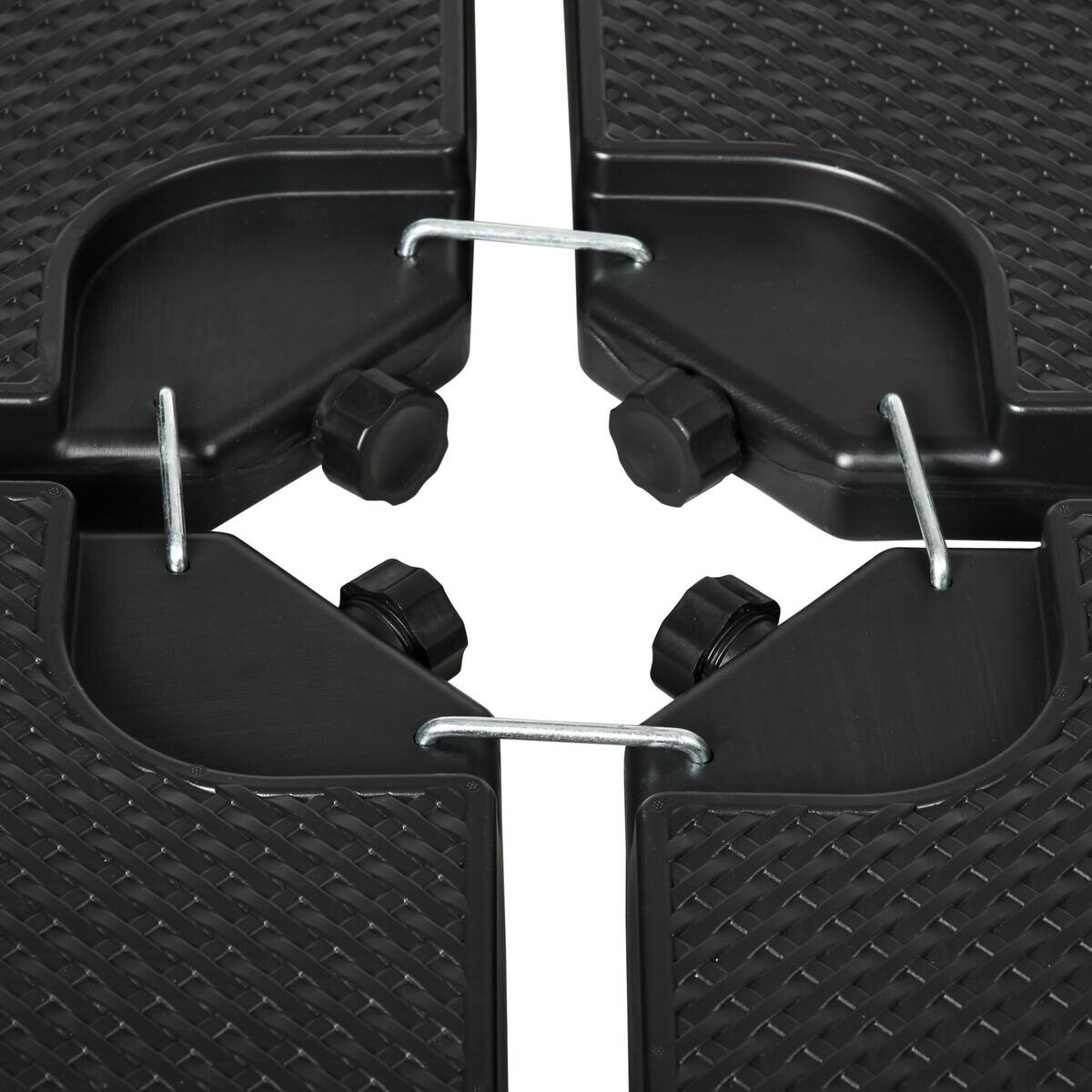 Outsunny Schirmständer schwarz Kunststoff B/H/L: ca. 100x100x8 cm