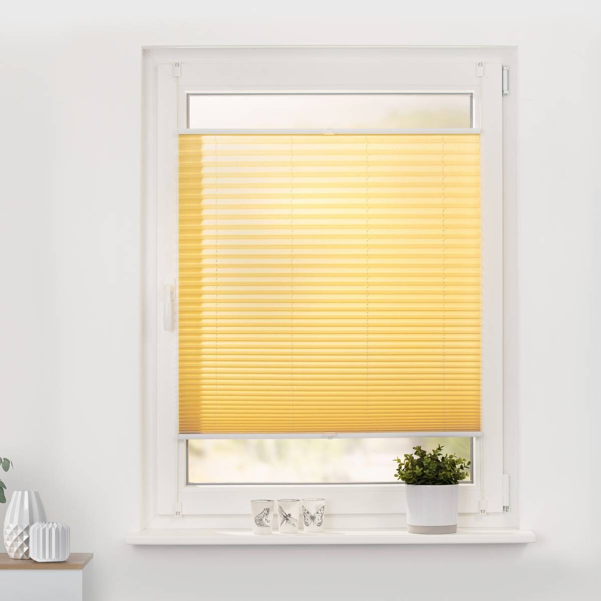 LICHTBLICK Spannplissee gelb B/L: ca. 50x130 cm