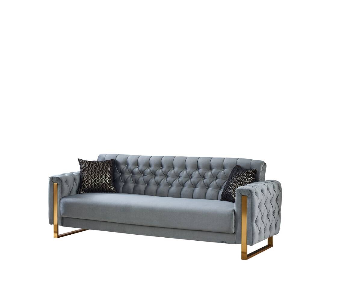 Schlafsofa Crystal braun grau B/H/T: ca. 235x86x87 cm
