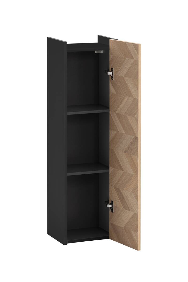Highboard Lorna mattschwarz Eiche Nachbildung B/H/T: ca. 30,2x106,1x23,4 cm