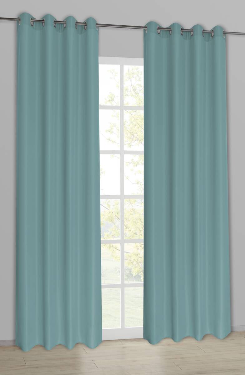 POCOline Ösenvorhang Sorrento rauchblau B/L: ca. 140x245 cm