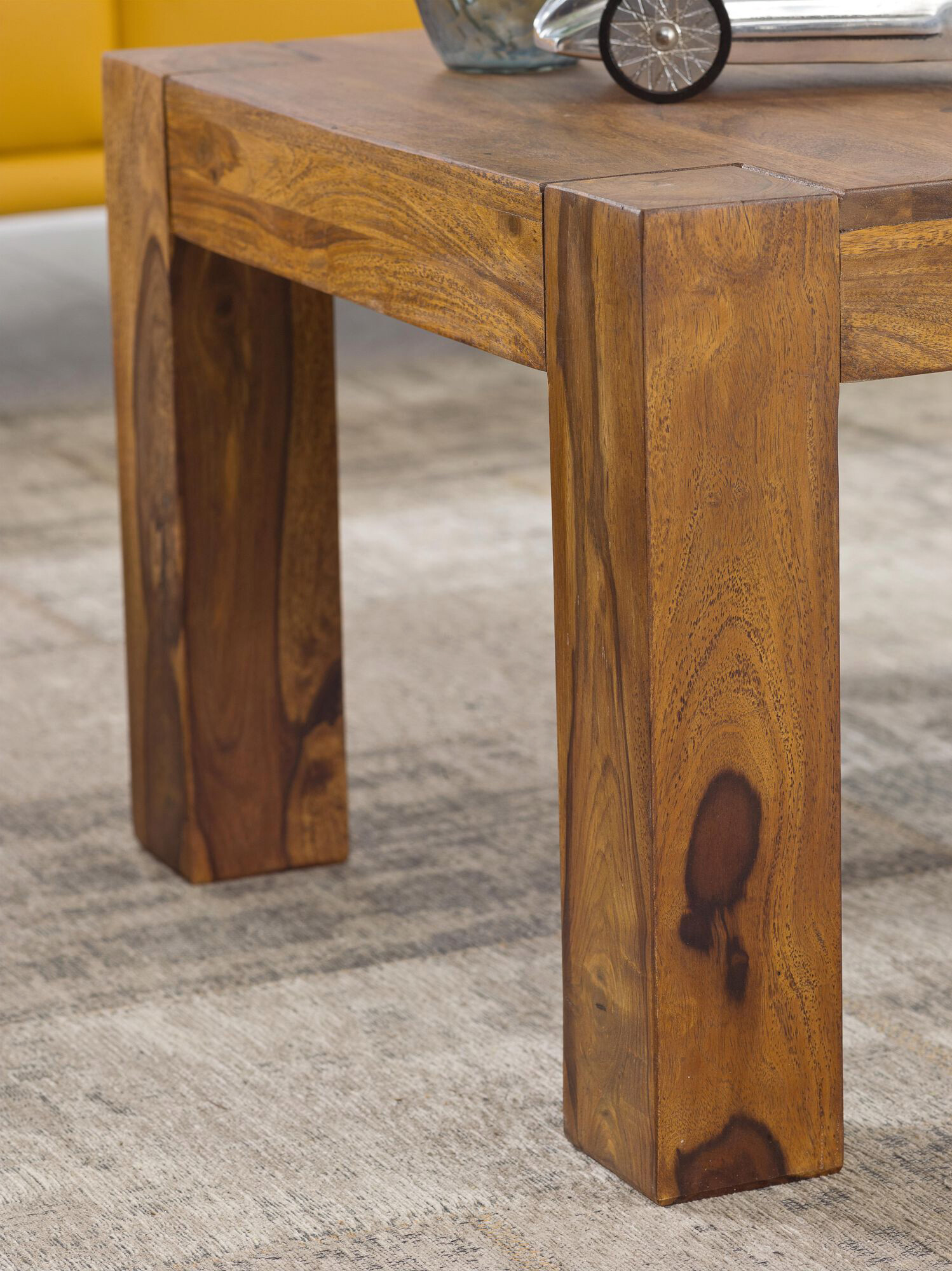 Wohnling Couchtisch natur Echtholz B/H/T: ca. 60x40x60 cm