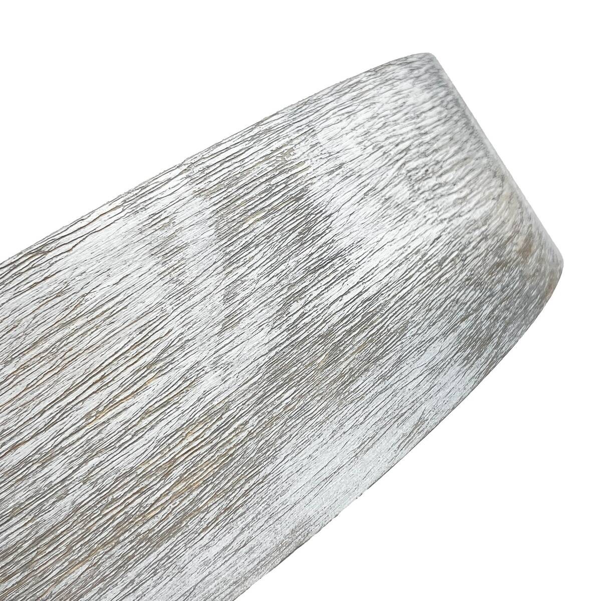 Lamkur Deckenleuchte hellbraun weiß Glas Holz B/H/L: ca. 38,5x12x38,5 cm 3 Brennstellen