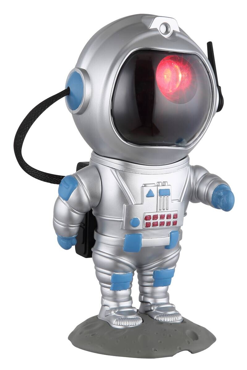 GLOBO Tischleuchte Cosmo silber blau Kunststoff B/H/L: ca. 11x22,5x12 cm