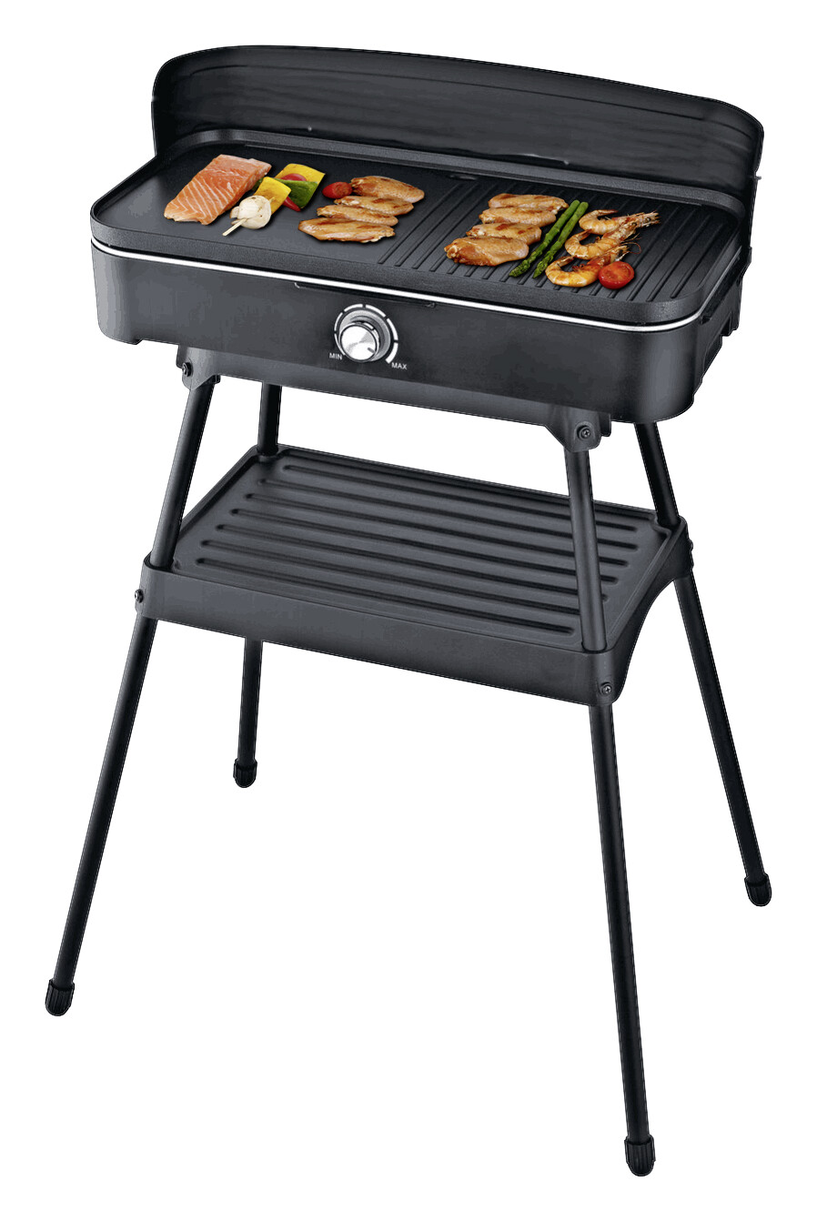 Emerio Grill BG133757.2 schwarz Kunststoff Metall B/H/L: ca. 26x18x52 cm