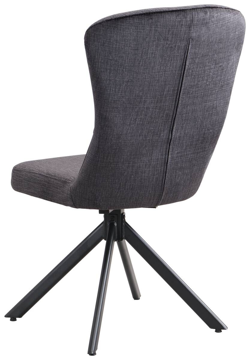 Drehstuhl Kate anthrazit Samt B/H/T: ca. 51x97x67 cm