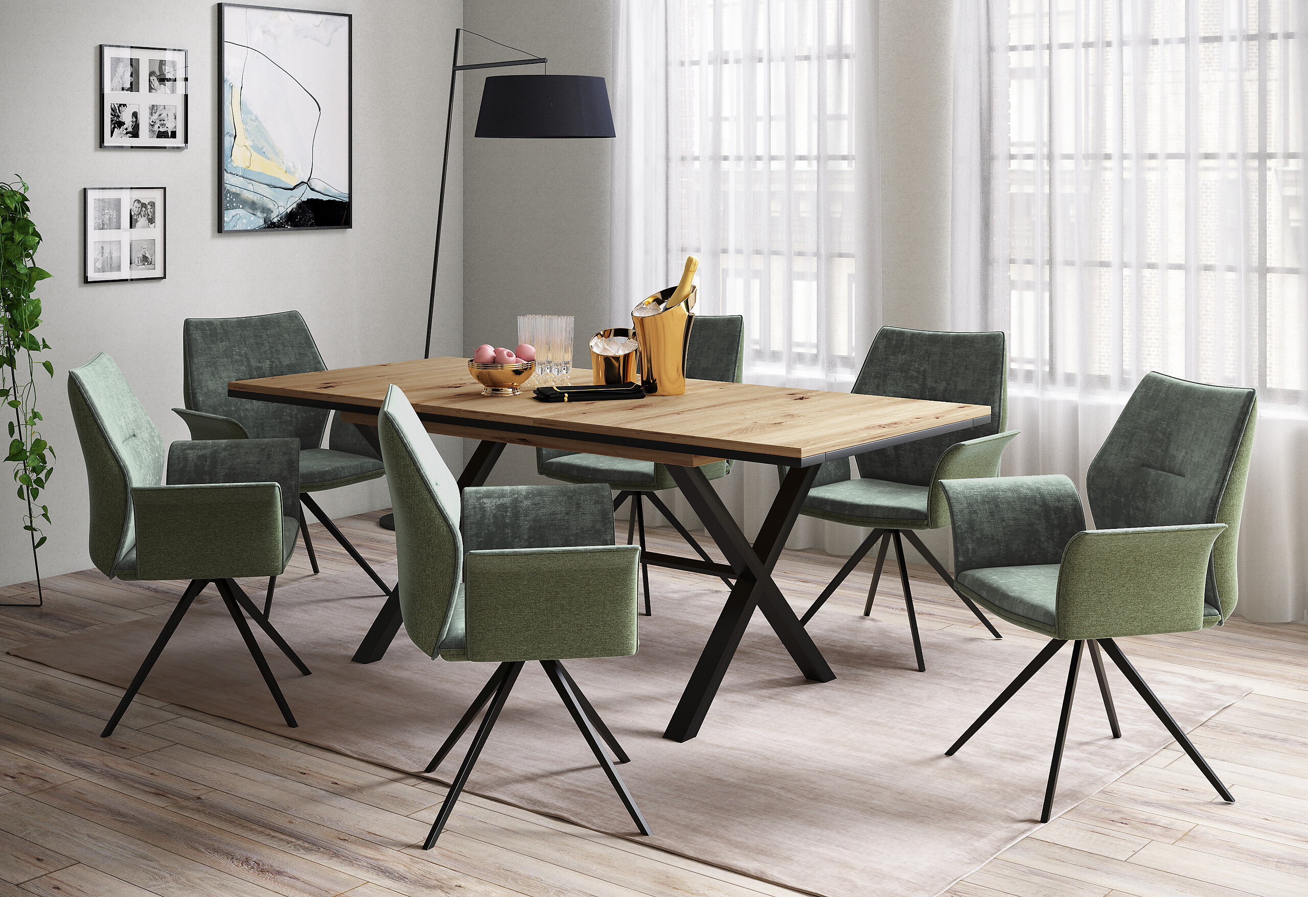 Hela Sessel SUSANNE I S grün Stoff B/H/T: ca. 65x92x64 cm