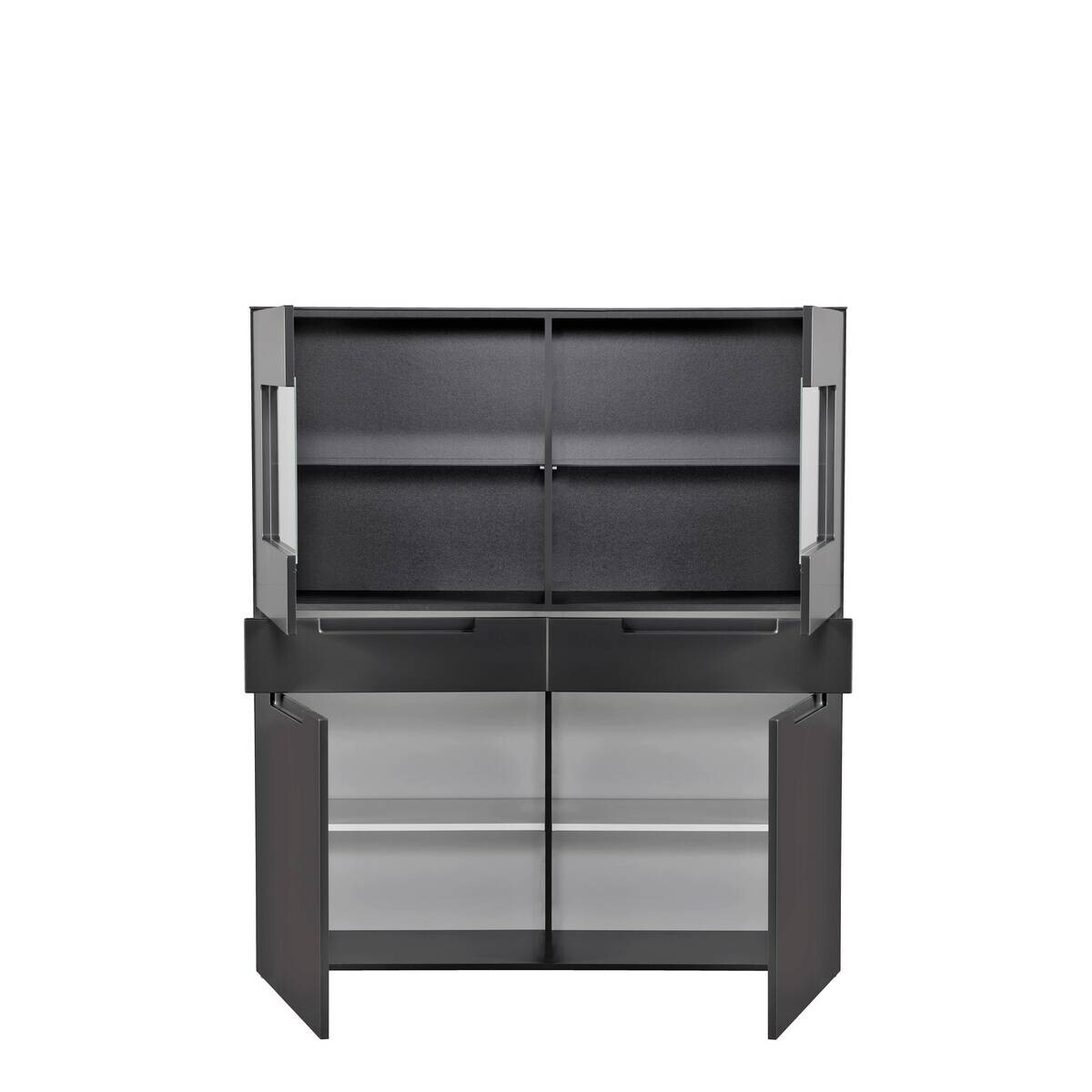 Highboard Mailand anthrazit matt MDF B/H/T: ca. 128x147x40 cm