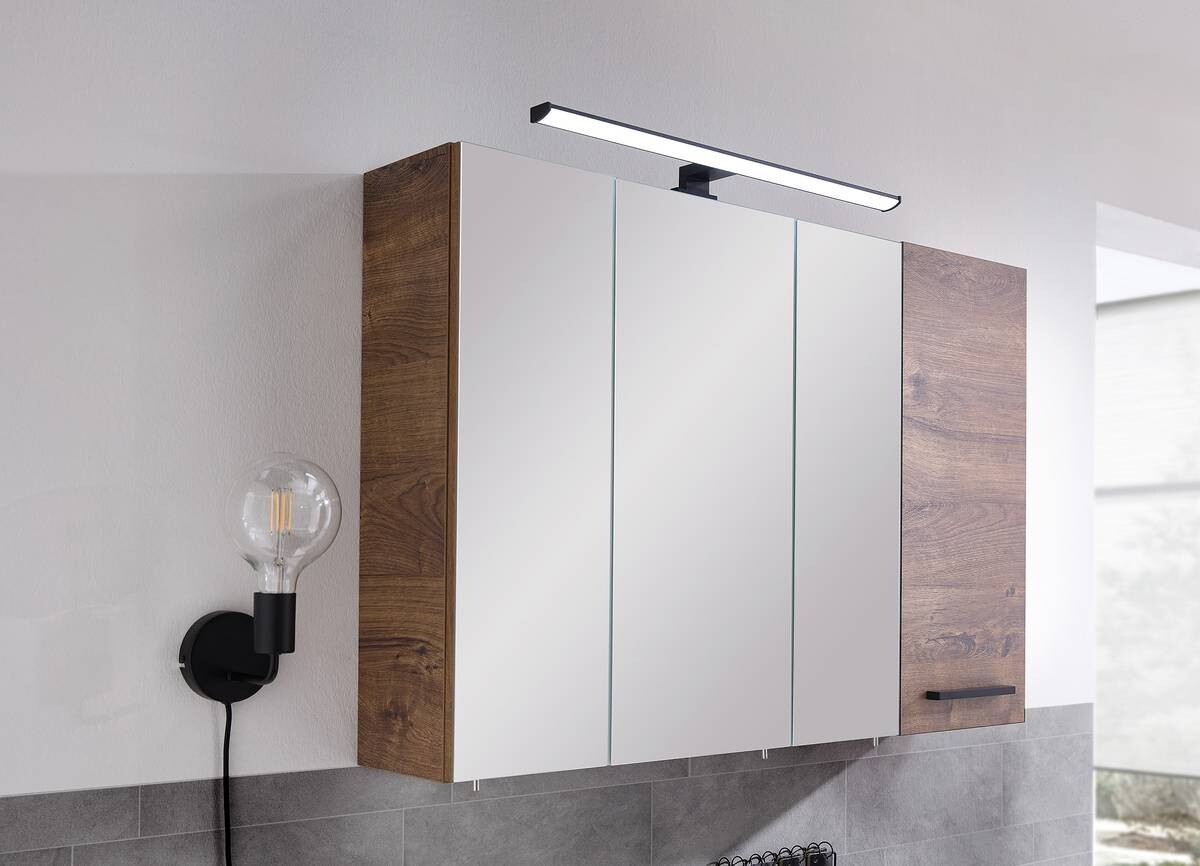 Badezimmer-Set Quickset 374 Eiche Ribeck Nachbildung B/H/T: ca. 105x200x44,5 cm