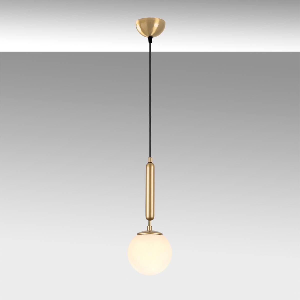 Opviq Pendelleuchte King gold Metall Glas B/H/T/L/D: ca. 15x139x15x15x15 cm E14 1 Brennstellen