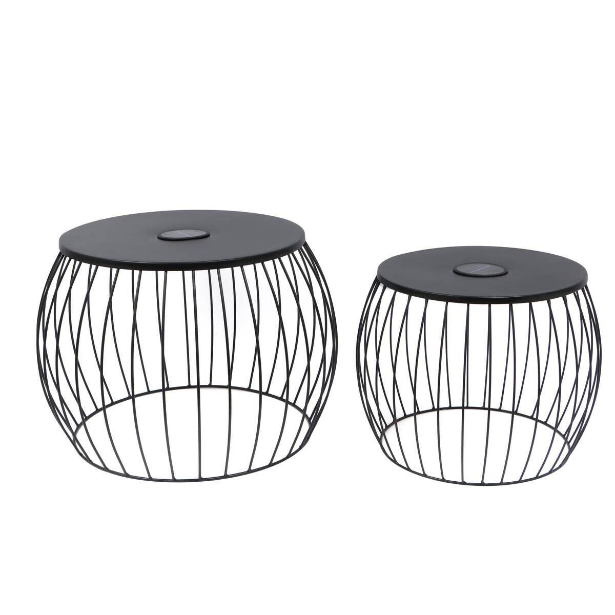 POCOline Beistelltisch schwarz Metall H/D: ca. 37x40 cm