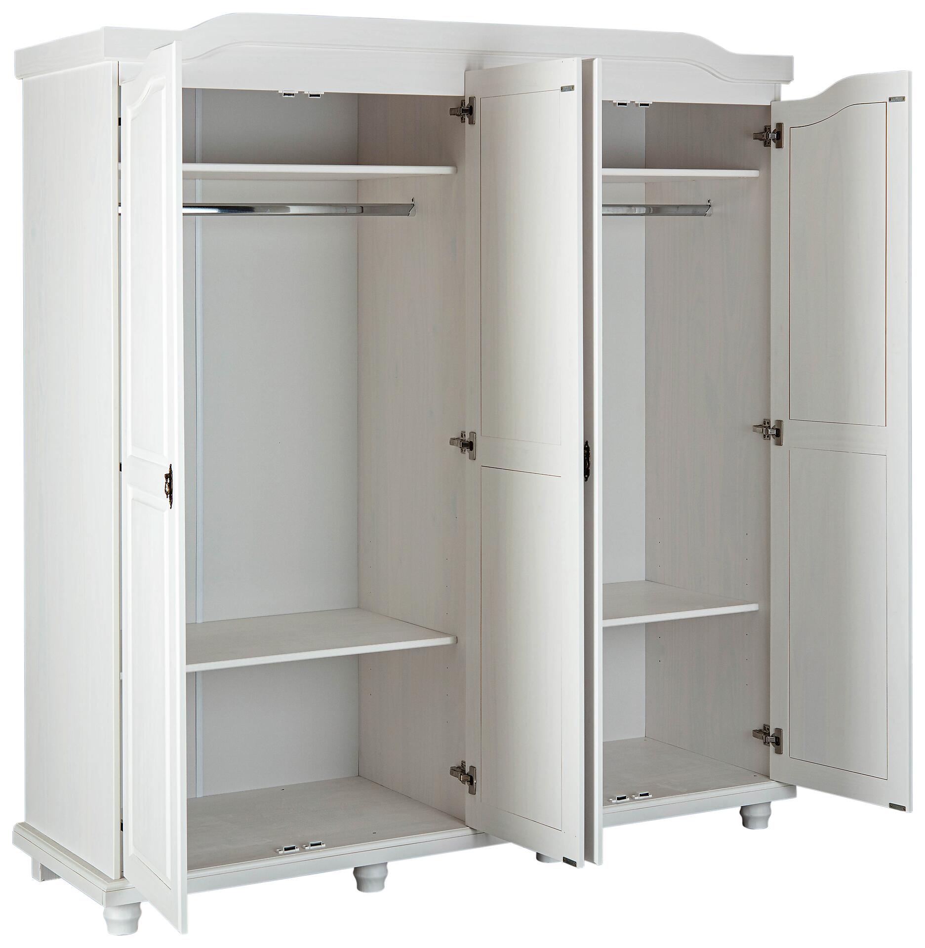 Kleiderschrank Isny weiß B/H/T: ca. 182x198x60 cm