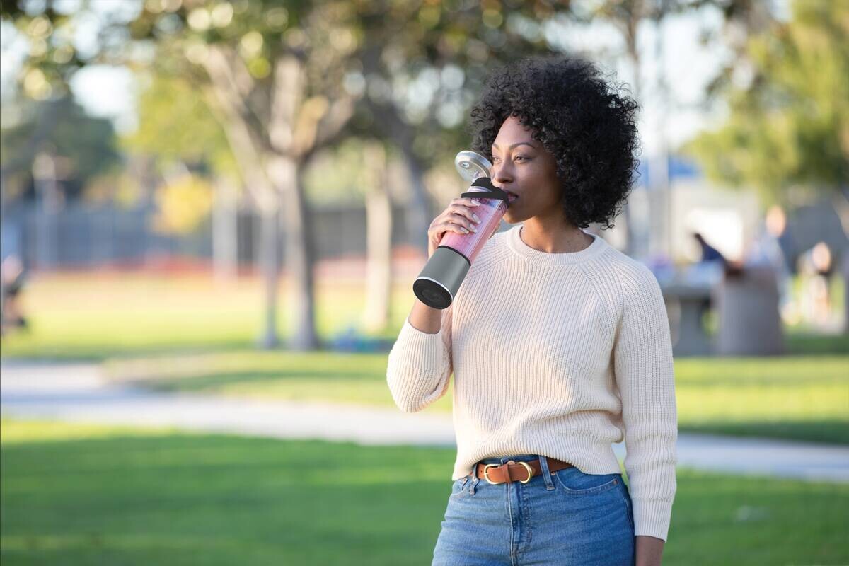 Ninja Standmixer schwarz Kunststoff Edelstahl B/H/L: ca. 9x27x8,5 cm