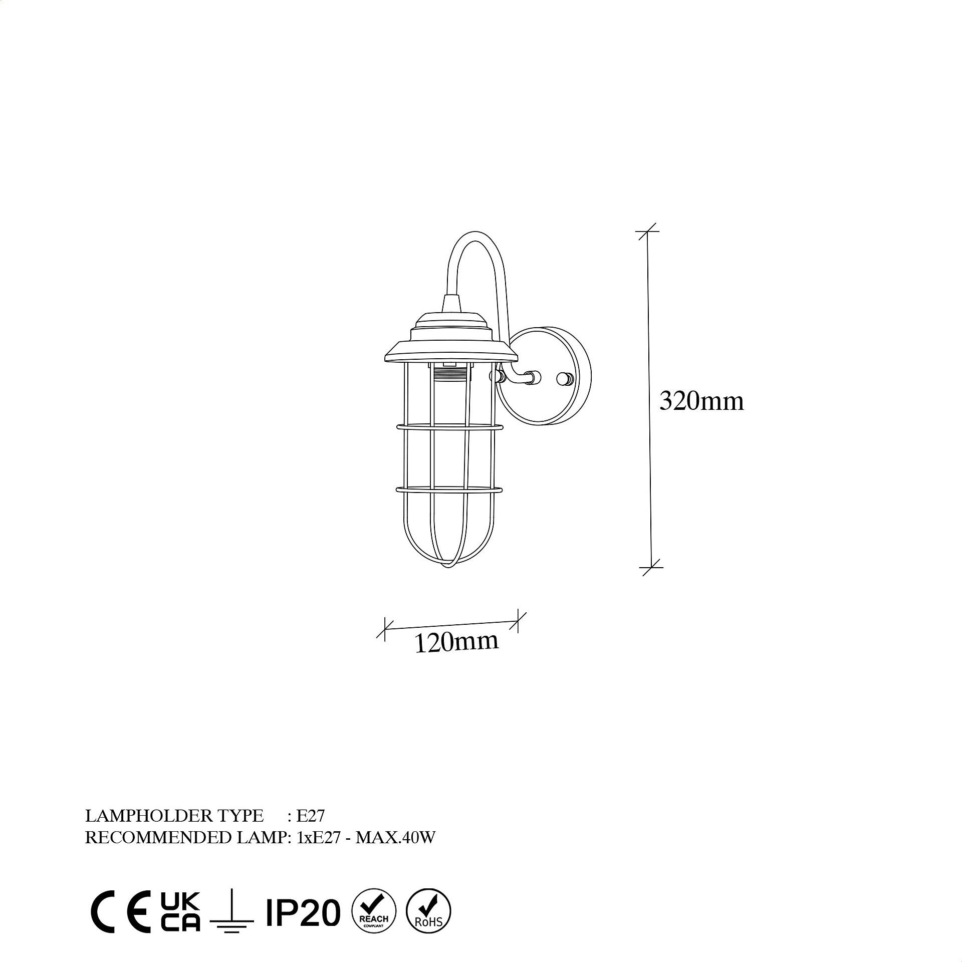 Opviq Wandleuchte gold Metall B/H/L: ca. 25x32x12 cm E27 1 Brennstellen