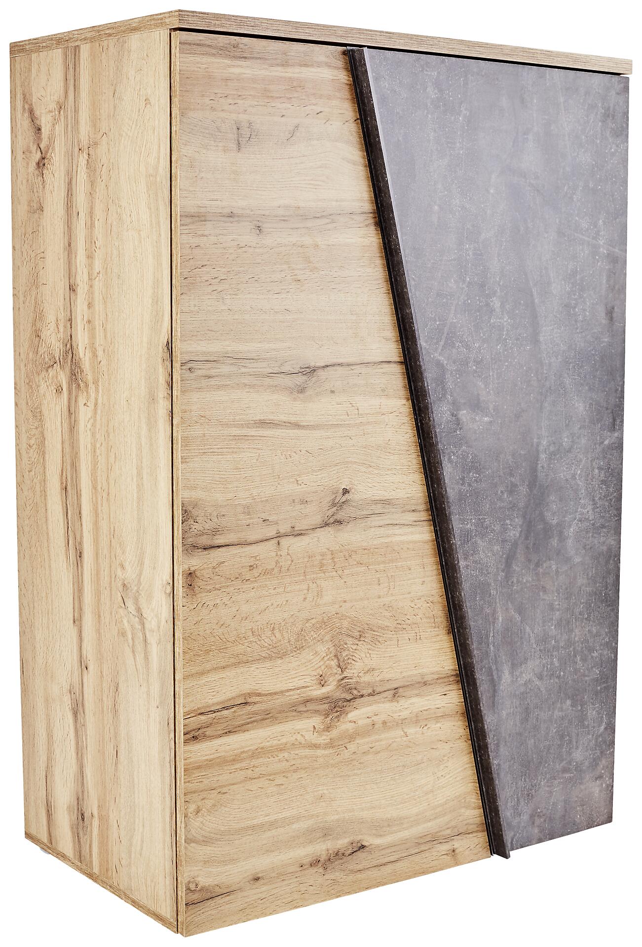 Kommode Venedig Eiche Wotan Nachbildung Beton dunkel Optik B/H/T: ca. 90x122x40 cm