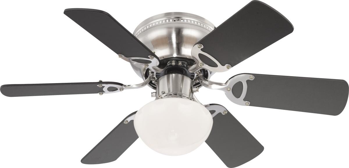 GLOBO Deckenventilator 307 nickel matt H/D: ca. 28x76 cm max. 60 W