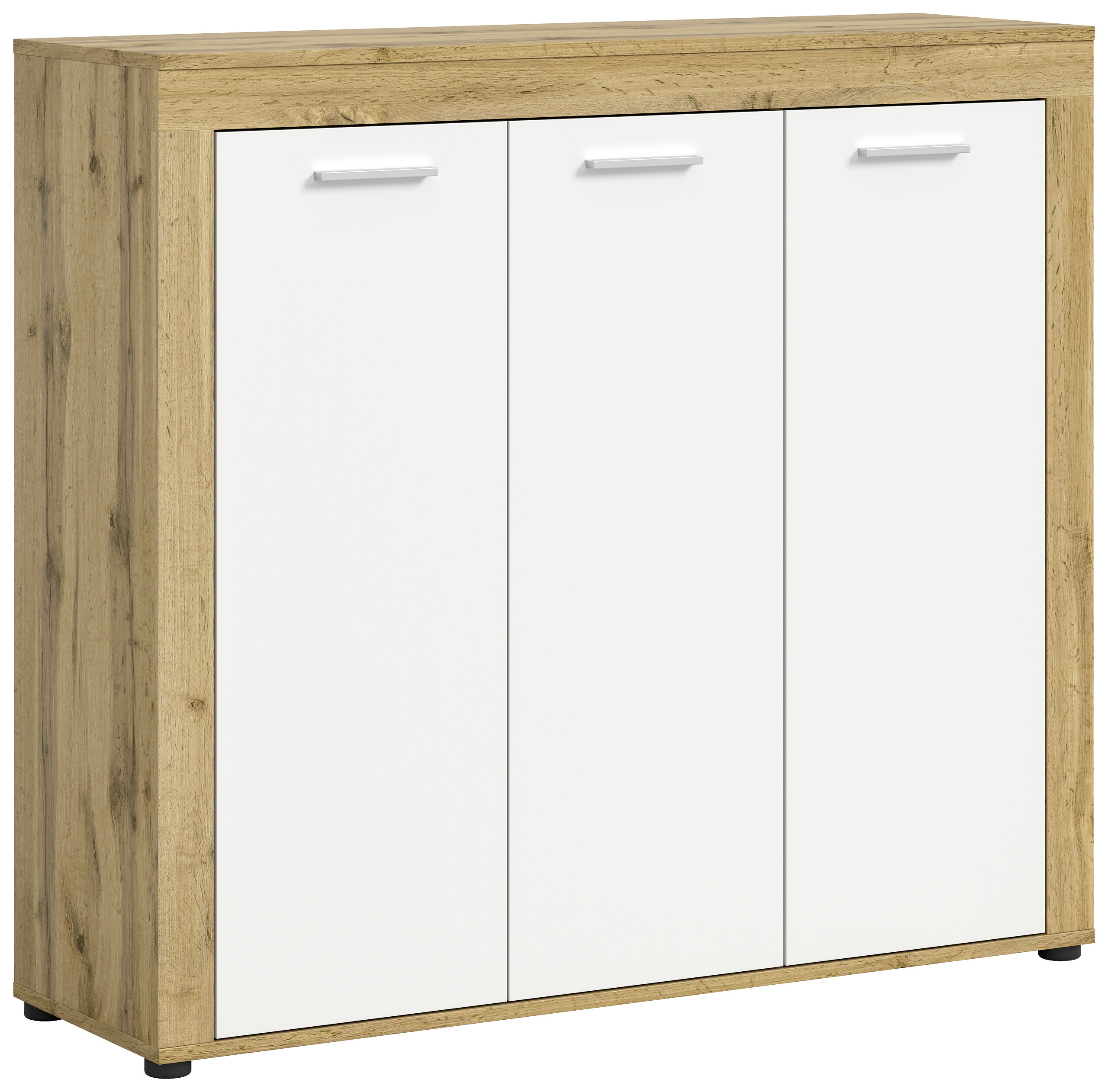 Schuhschrank JAM Eiche Wotan Nachbildung weiß B/H/T: ca. 120x108x37 cm Schuhschrank JAM Eiche Wotan Nachbildung weiß B/H/T: ca. 120x108x37 cm