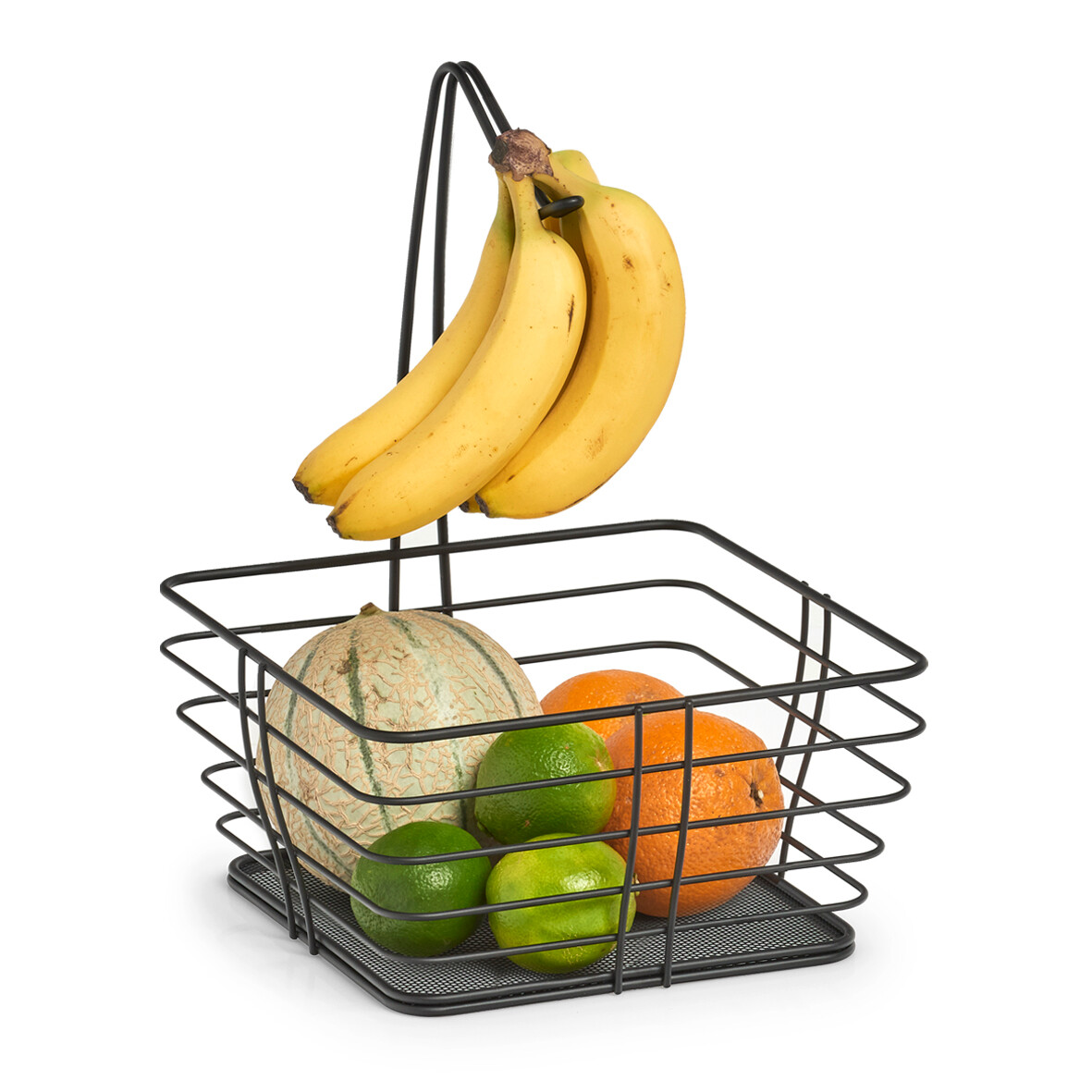 Zeller Obstkorb schwarz Metall B/H/L: ca. 27x36x27 cm
