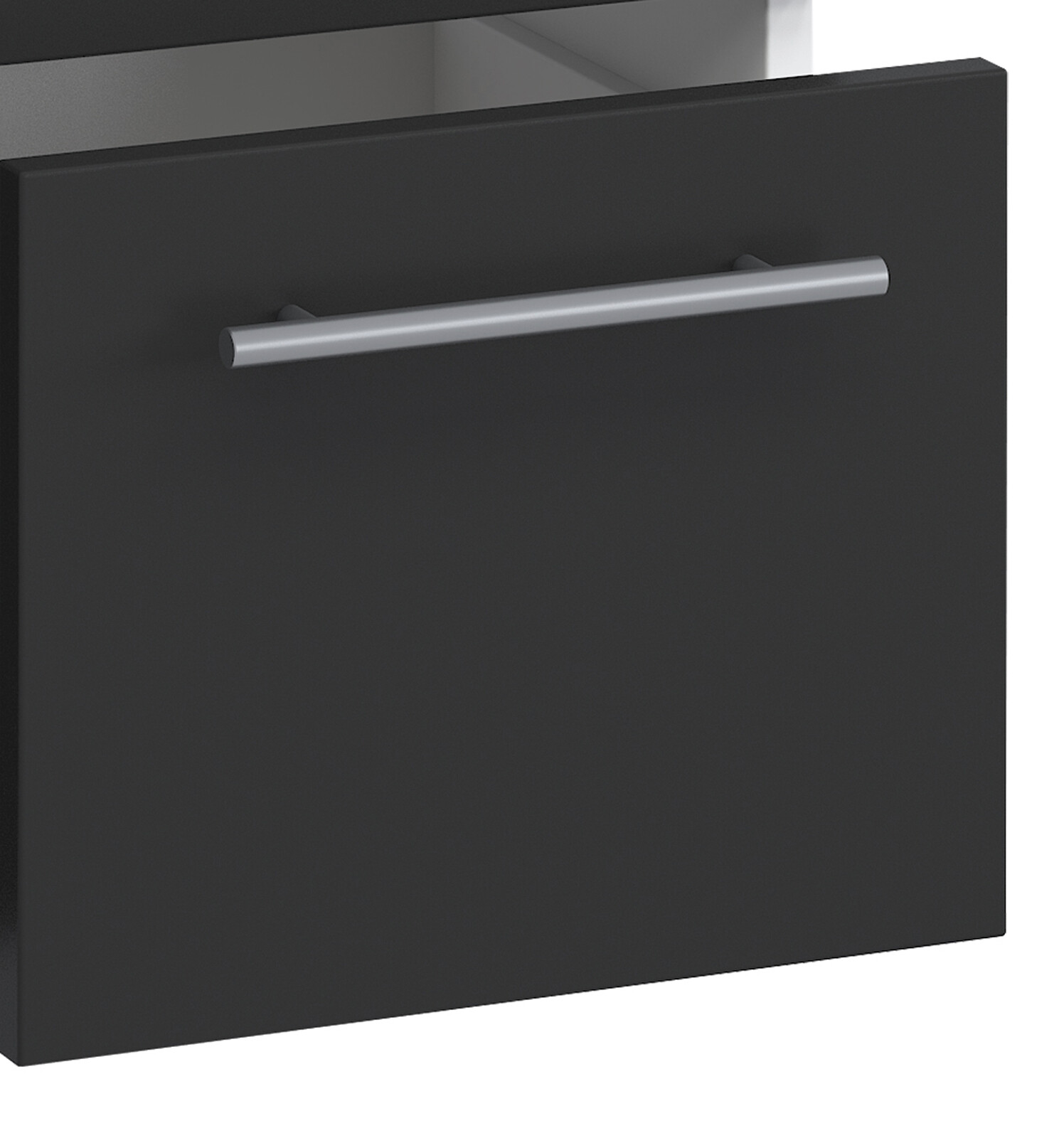 Badunterschrank Flandu weiß schwarz B/H/T: ca. 60x51x30 cm