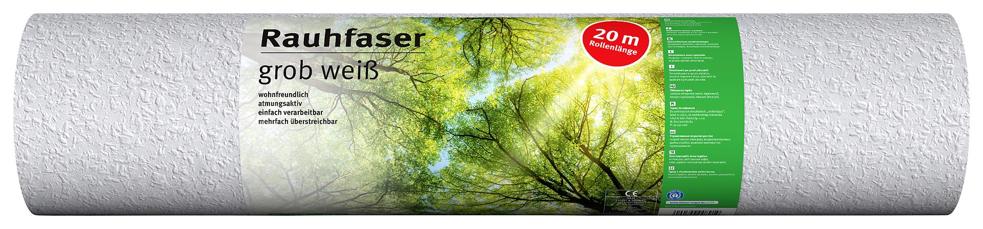 Erfurt Rauhfaser weiß B/L: ca. 53x2000 cm strukturiert