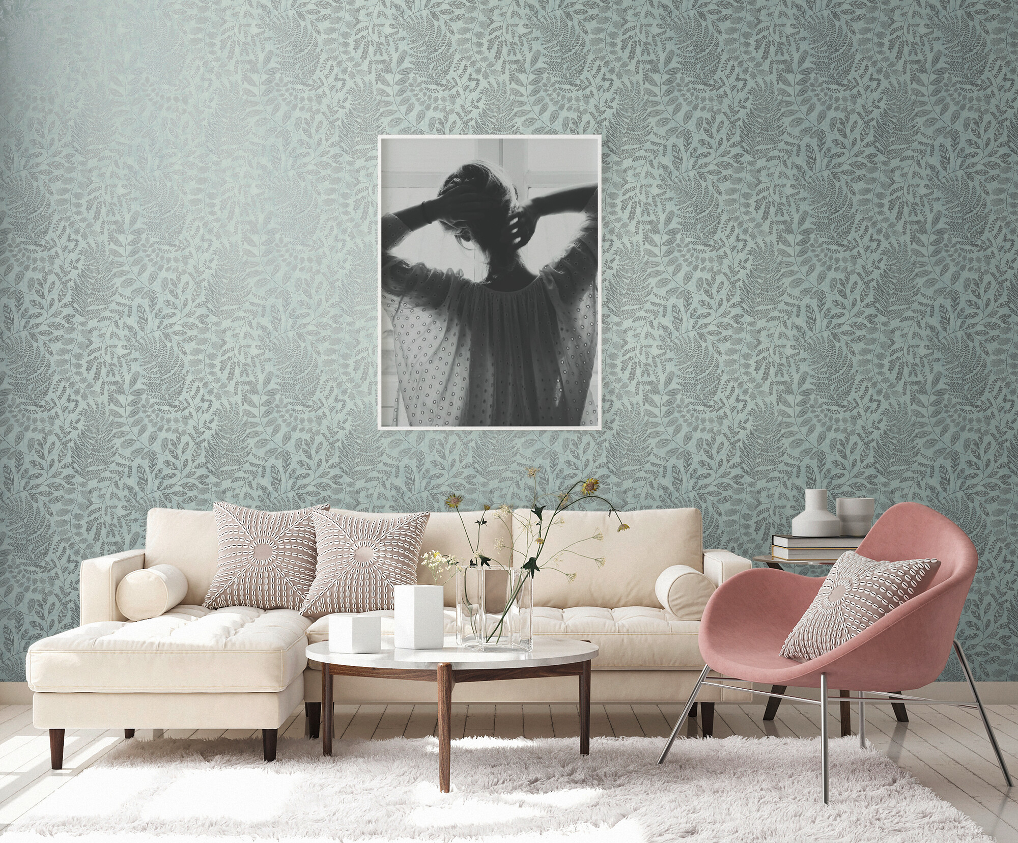 A.S.Creation Vliestapete silber blau B/H/D: ca. 53x1005x8,3 cm