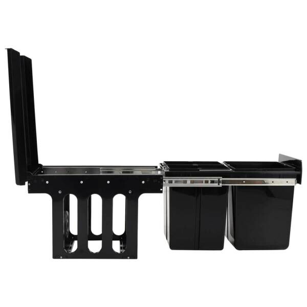 vidaXL Mülleimer schwarz