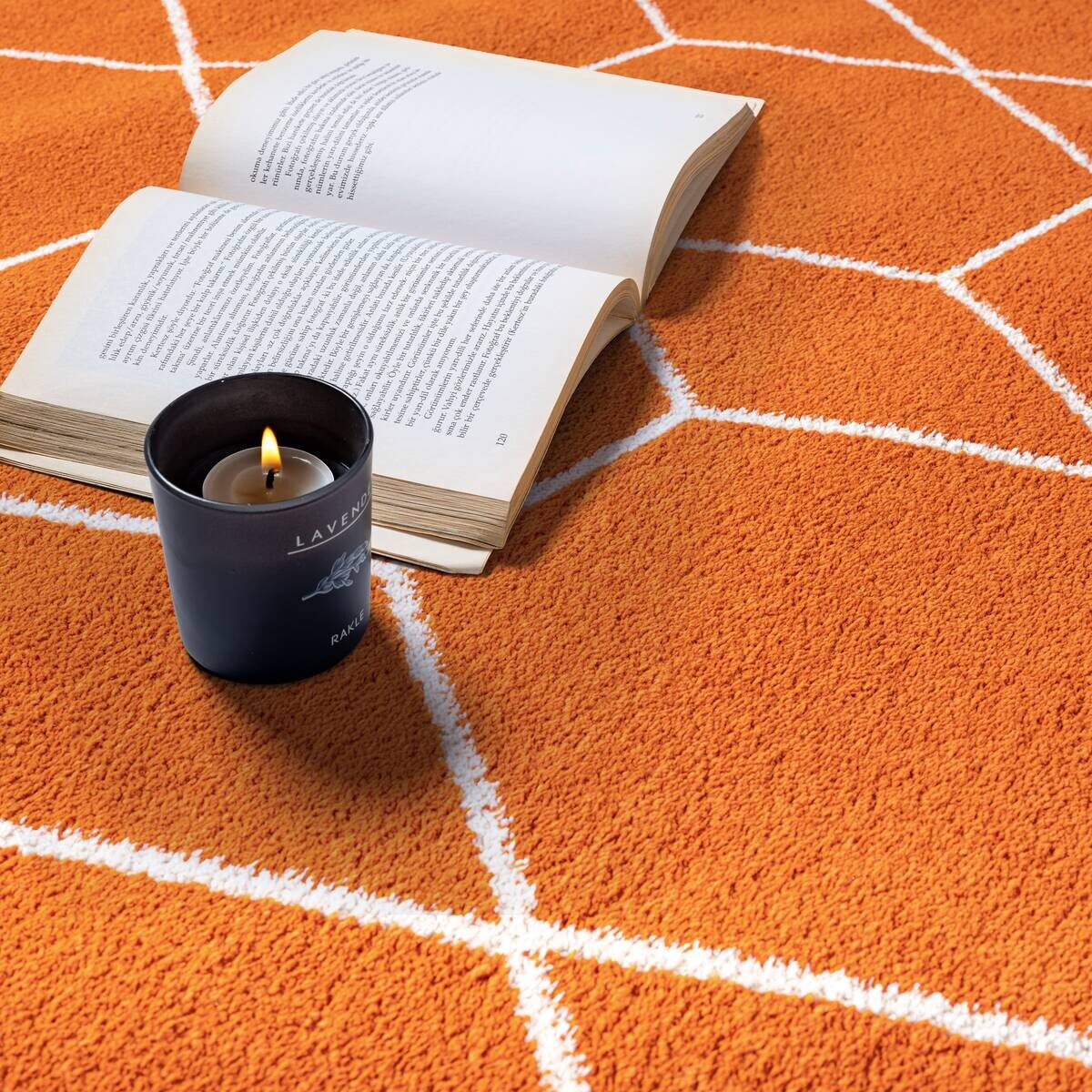 Sanat Teppich Trellis orange B/L: ca. 200x200 cm