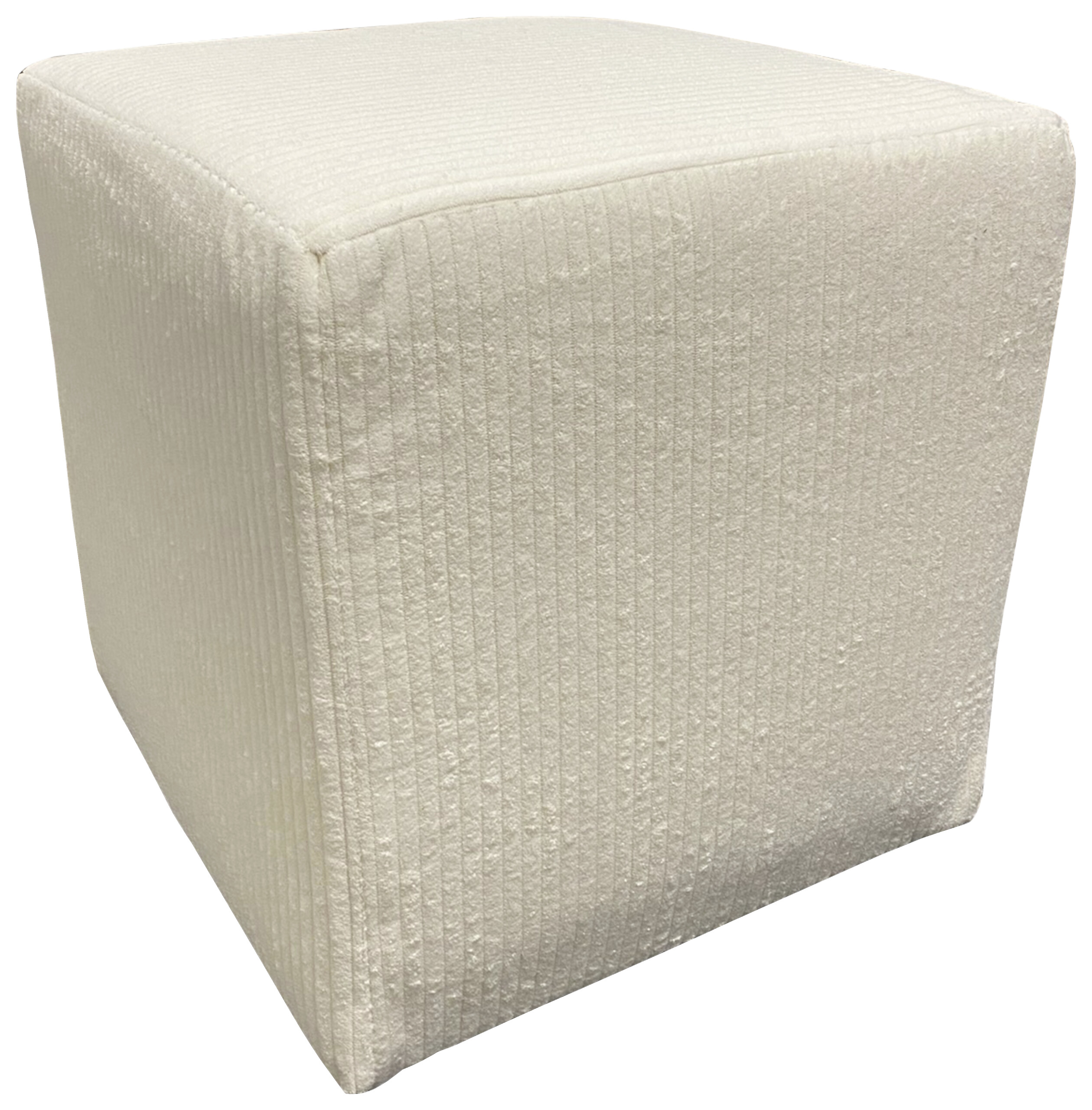 Hocker Tok Lagos weiß schwarz Kunststoff Styropor Schaumstoff Kord B/H/T: ca. 45x42x45 cm