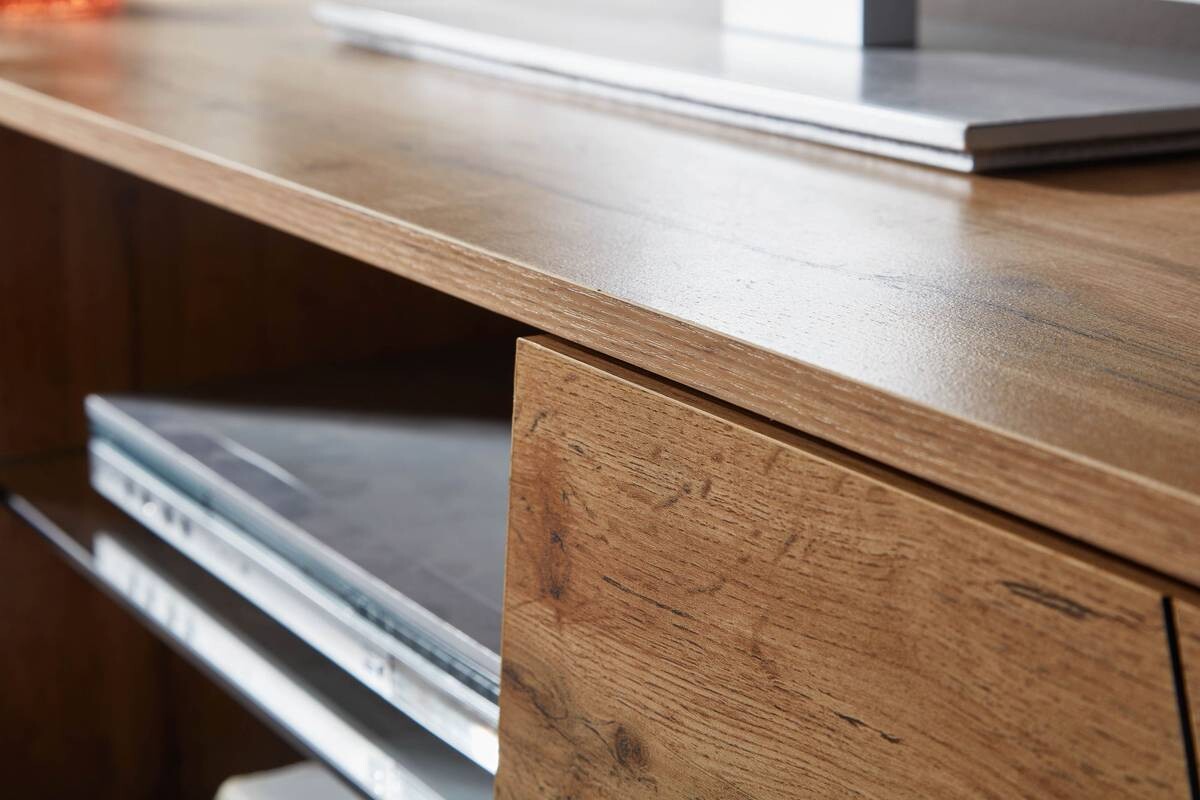 Lowboard Eiche Nachbildung glasklar B/H/T: ca. 160x50x40 cm