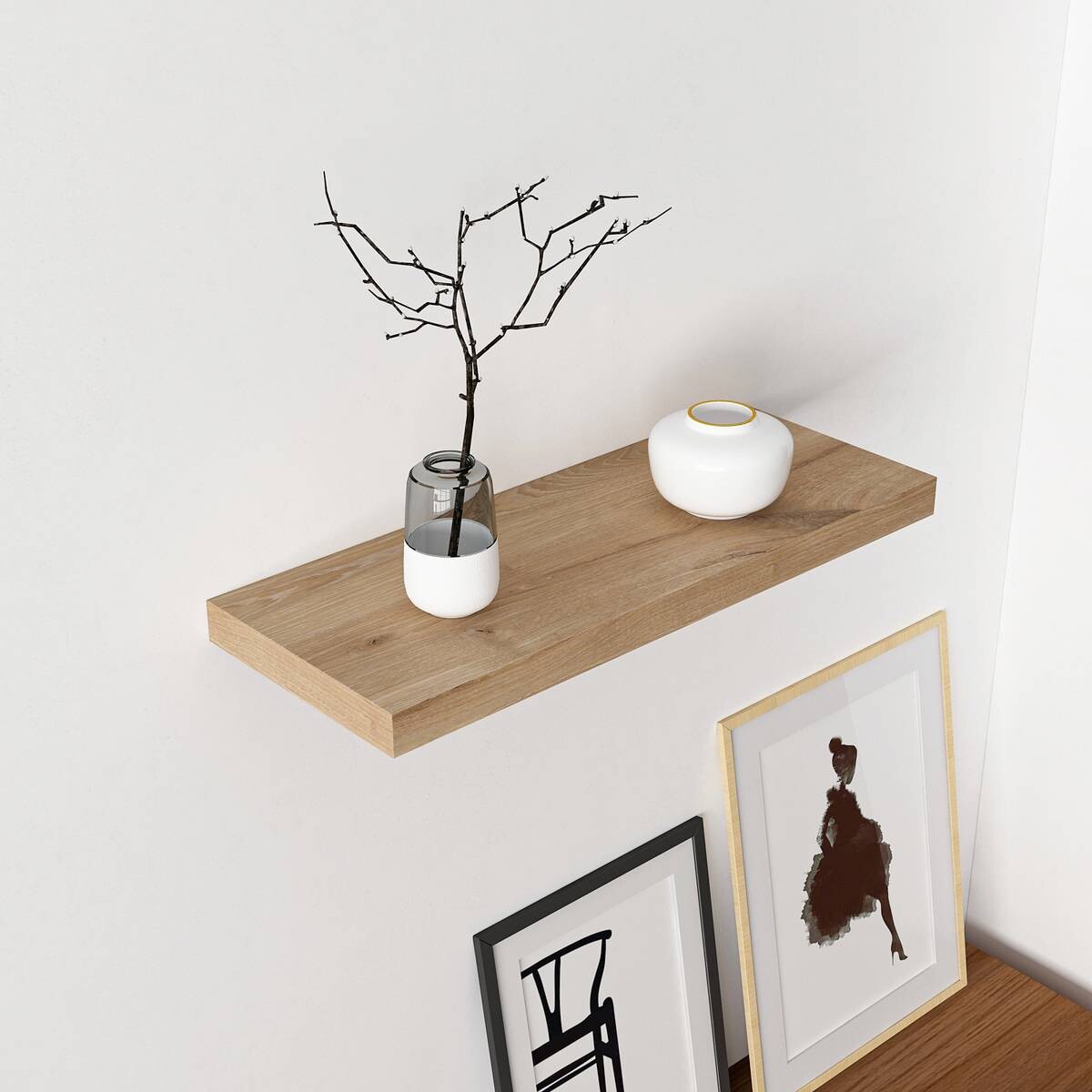 Wandboard Shelvy 60 Eiche Viking Nachbildung B/H/T: ca. 60x4x24 cm