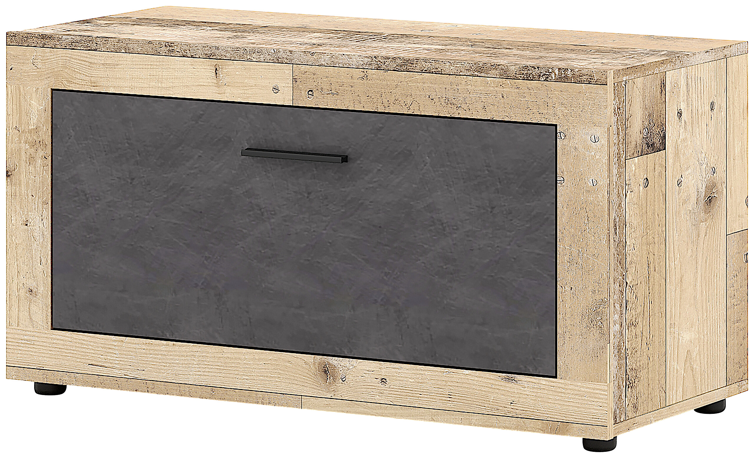 Schuhschrank LUNA 2 Eiche Matera Nachbildung Beton Optik B/H/T: ca. 88,9x48x40 cm Schuhschrank LUNA 2 Eiche Matera Nachbildung Beton Optik B/H/T: ca. 88,9x48x40 cm