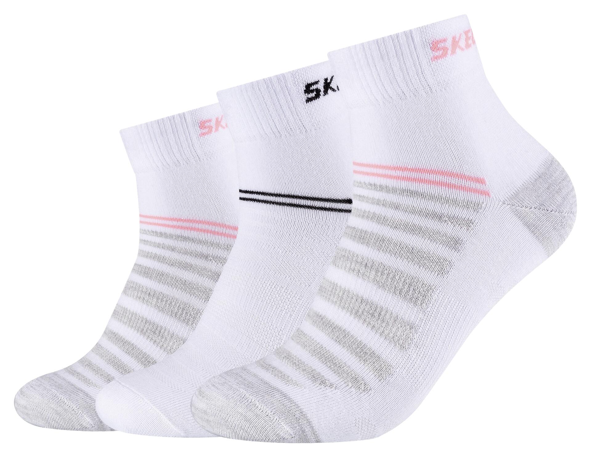 Skechers Damen & Herren-Socken Skechers Weißmix 3 Packstücke Größe 39-42